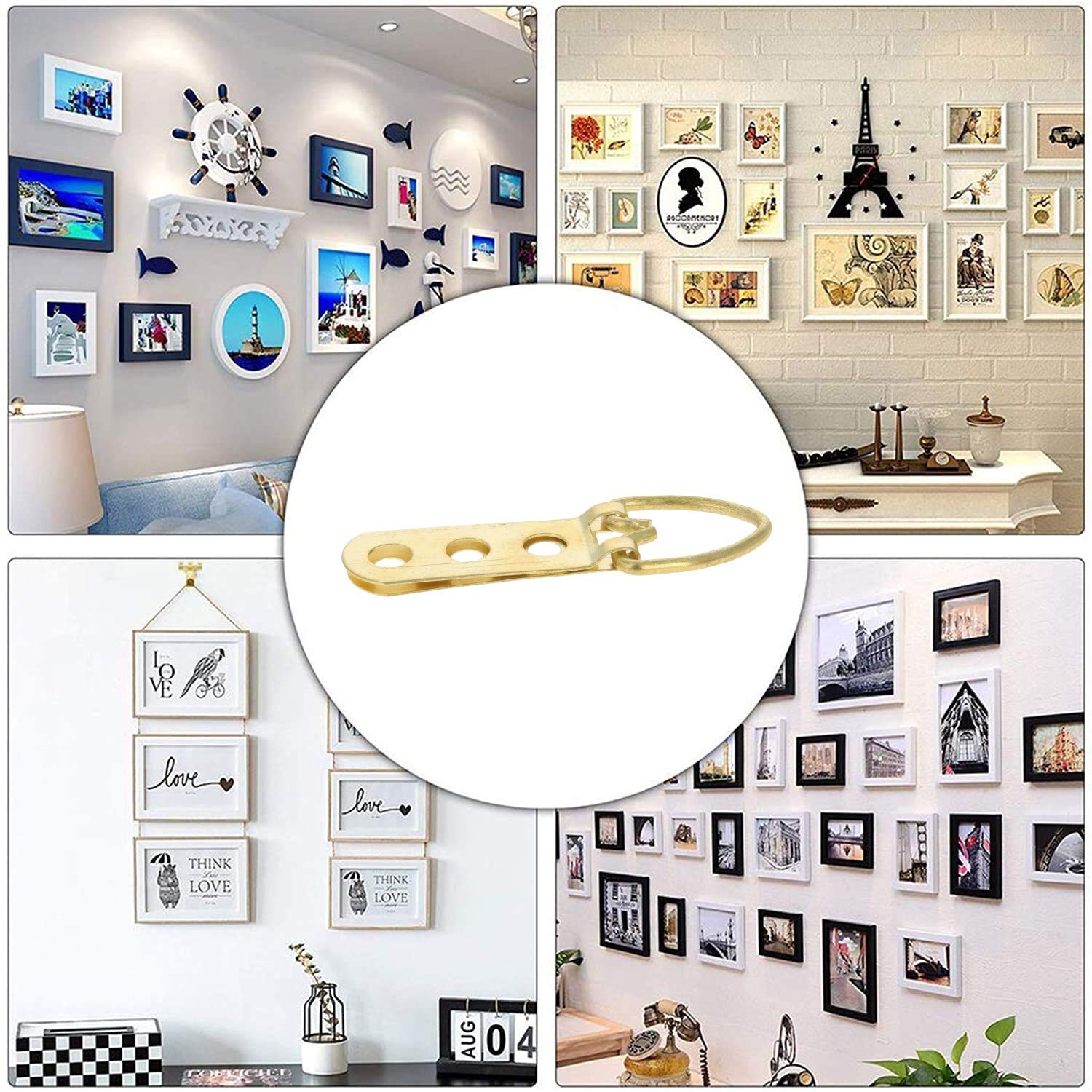 Gold Picture Frame Hooks 50PCS - 2.52