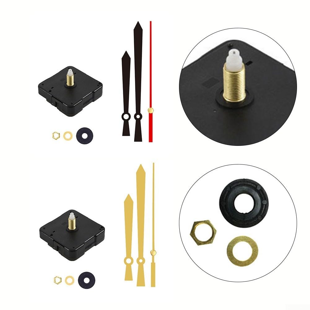 High-Quality Clock Movement Mechanism for DIY Craft Clocks, Metal Wall Clocks & Home Decor - Ultra Quiet & Precise Timekeeping (Gold) | Perfect for Wall Clocks, Mantel Clocks & DIY Craft Projects