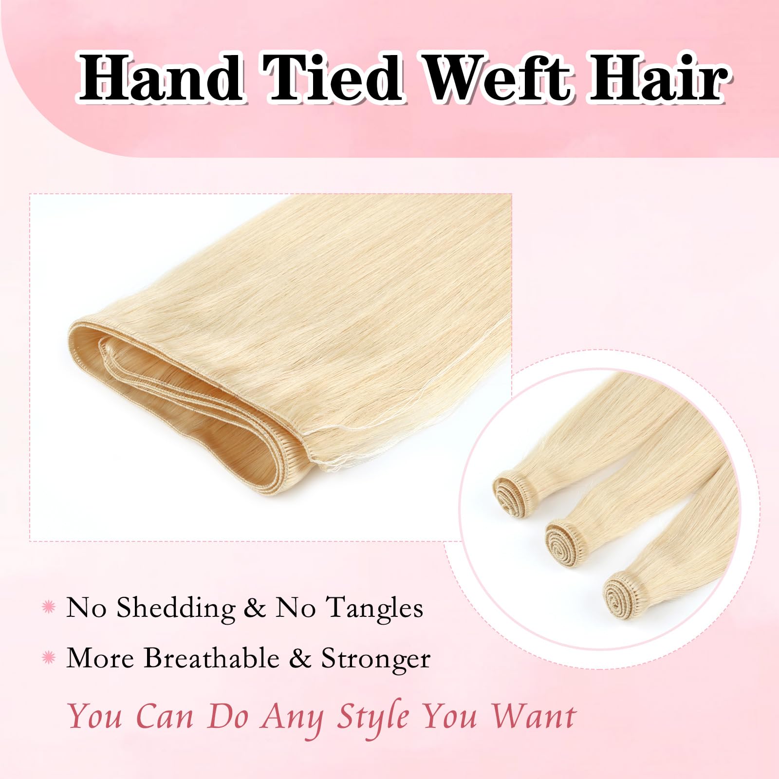 ABH AMAZINGBEAUTY Sew-in Hand-Tied Weft Hair Extensions 20