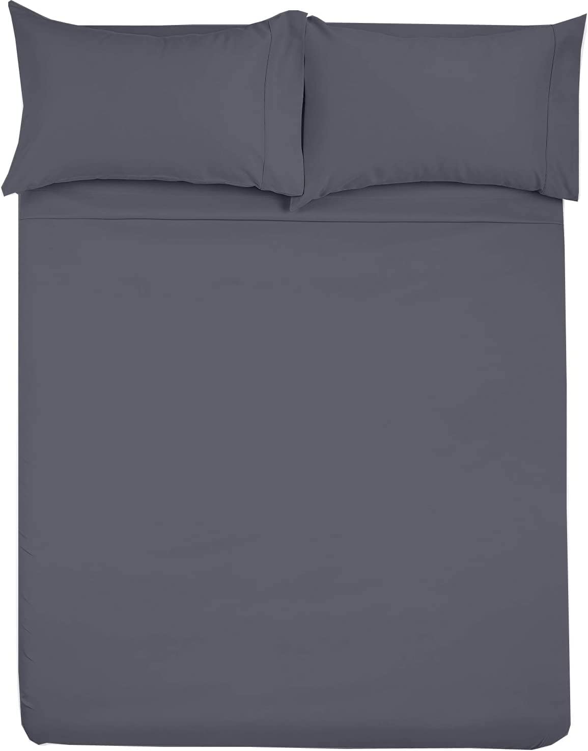 Microfiber Sheets Twin XL - Ultra Soft Brushed 1800 Thread Count Cooling Bed Sheet Set - 12 Inch Deep Pocket Fitted Sheet - Wrinkle, Shrink & Fade Resistant - Breathable & Hypoallergenic (Dark Grey) - Perfect for Hot Sleepers & Allergy Sufferers