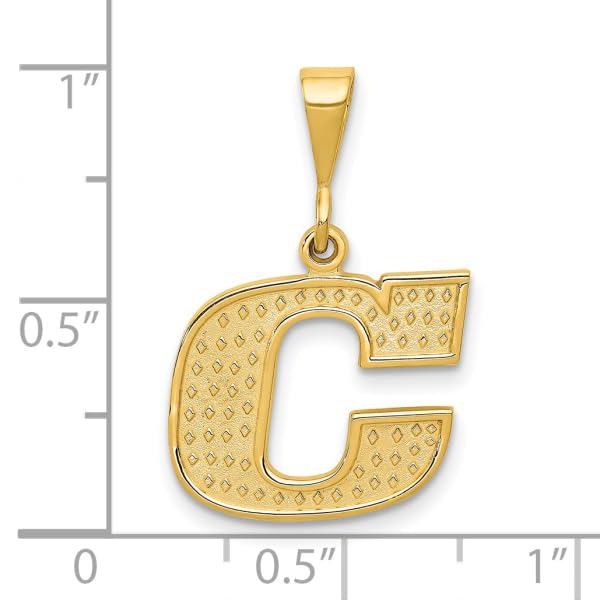 14K Solid Yellow Gold Dainty Letter C Initial Name Monogram Necklace - Personalized Jewelry Gift for Women, Elegant Layering Chain Pendant for Everyday Wear, Special Occasions & Birthday Presents