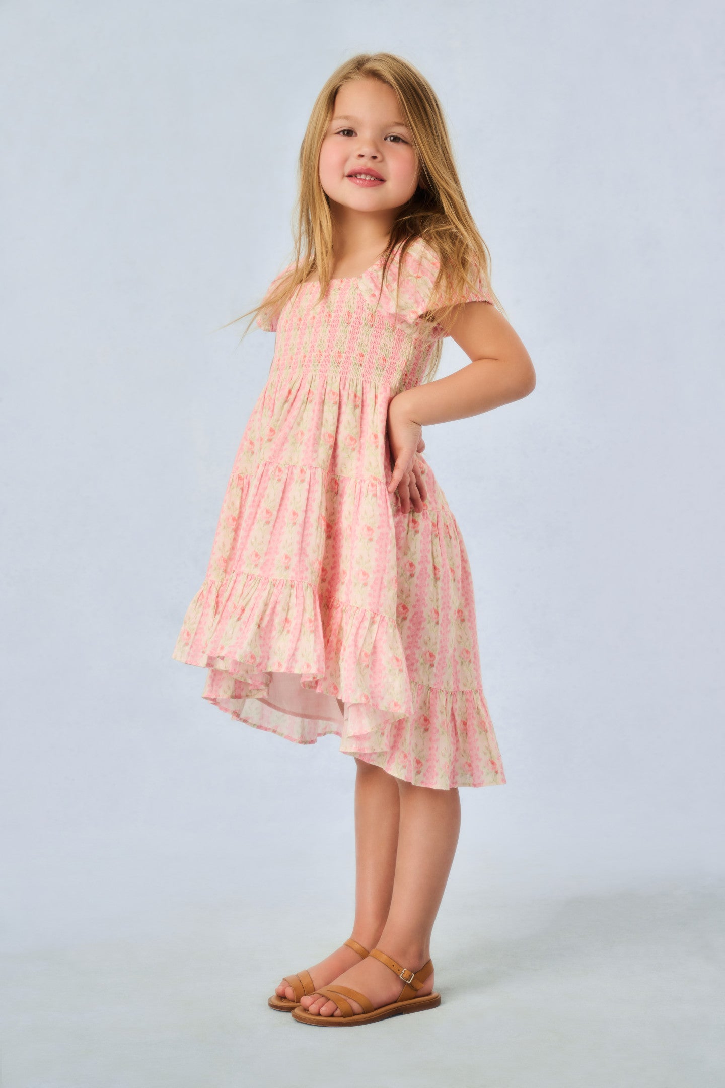 Muriella Floral Print Dress for Girls - Elegant & Comfortable Summer Outfit for Parties, School & Special Occasions
