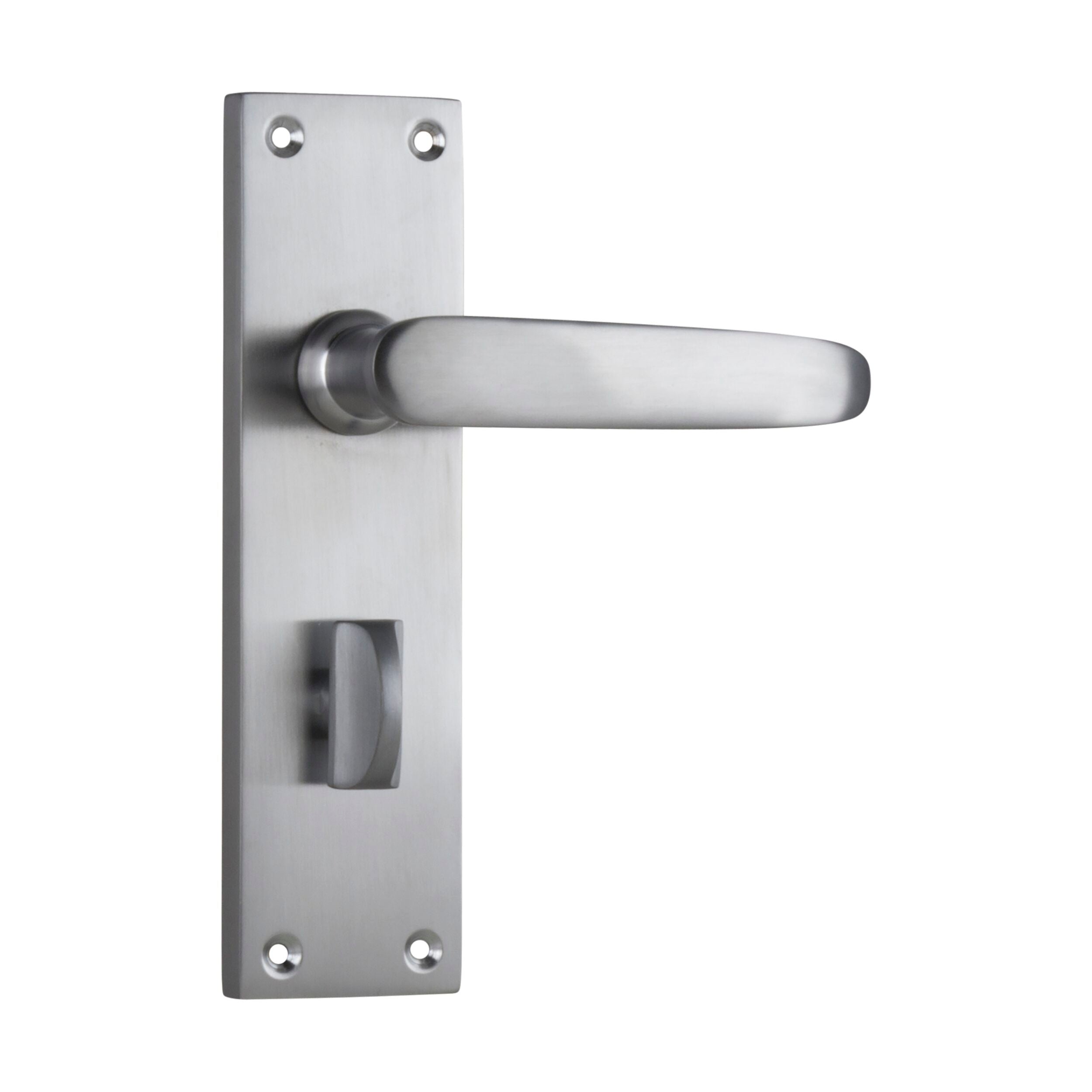 Balmor Privacy Door Lever Pair in Satin Chrome - 0977P Model (H156xW42xP46mm) | Elegant Interior Door Hardware for Bedrooms & Bathrooms