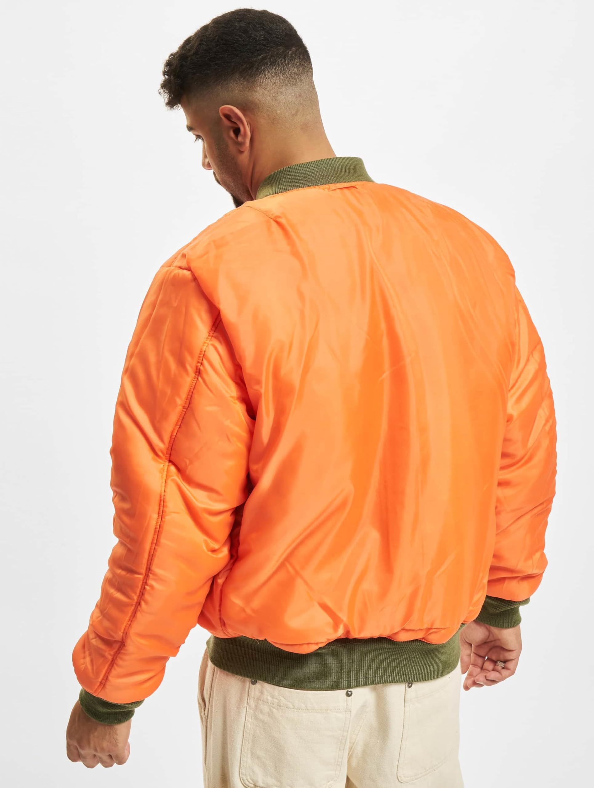 Brandit Men's MA-1 Bomber Jacket - Olive Green Military Flight Jacket for Men | Lightweight, Water-Resistant | Casual Wear, Street Style, Outdoor Adventures
