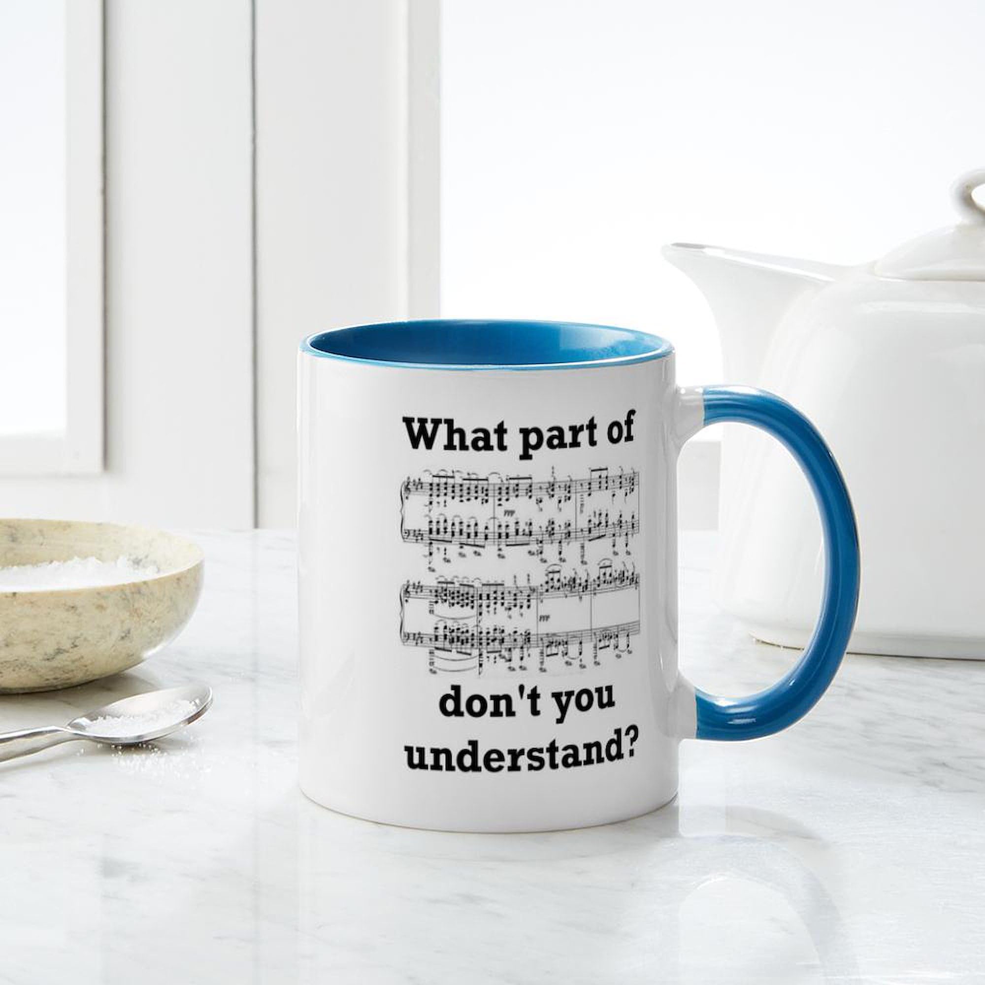 The Musician Mug - 11 oz (325 ml) Ceramic Coffee Cup with Handle - Perfect Gift for Music Lovers, Teachers & Coffee Enthusiasts - Ideal for Home, Office & Studio Use