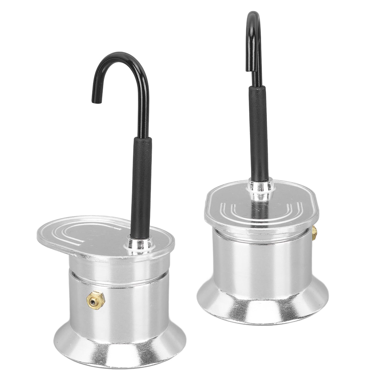 Heayzoki 1 Cup 50ML Aluminum Alloy Stovetop Italian Coffee Maker - Portable Single Tube Espresso Pot for Camping, Travel & Outdoor Adventures