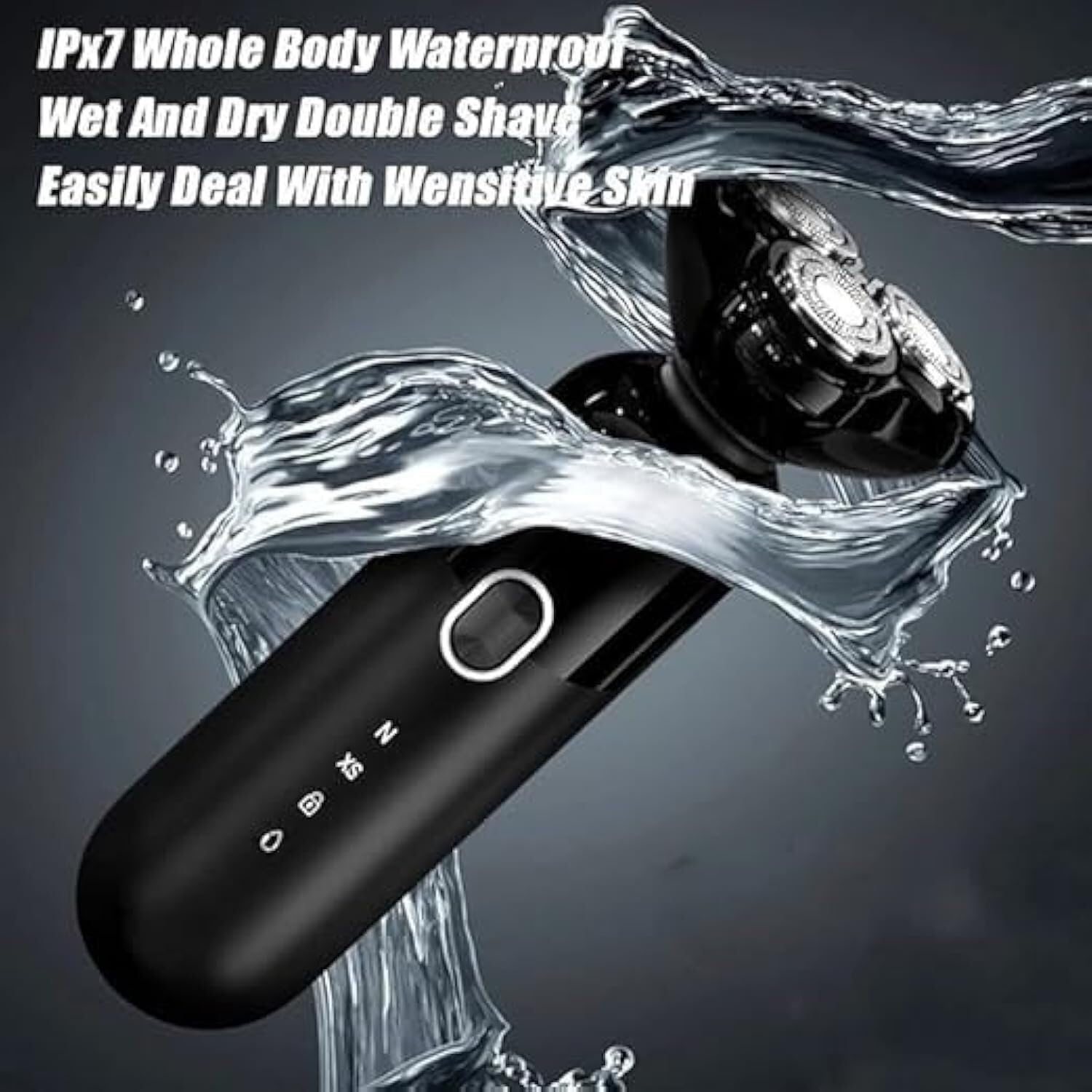 Best Electric Shavers for Men - IPX7 Waterproof Wet & Dry Rechargeable Beard Trimmer with Magnetic Cutter Head - Perfect for Travel, Gym & Daily Grooming