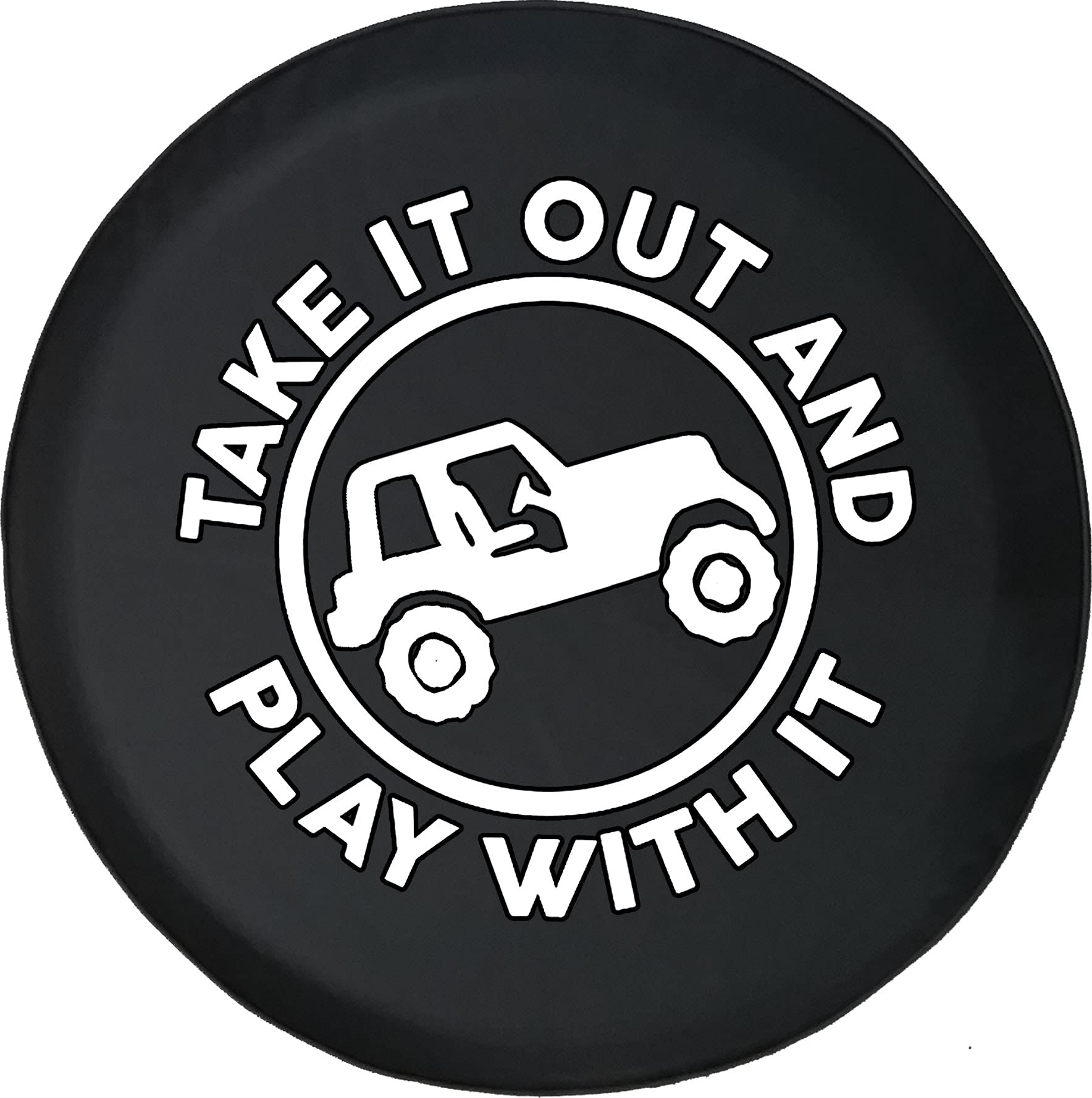 Black 32 Inch Car Tire Cover - Durable Tire Protector for Trailers, Trucks, SUVs, RVs & Campers | Weatherproof & UV Resistant | Perfect for Off-Roading, Camping & Outdoor Adventures