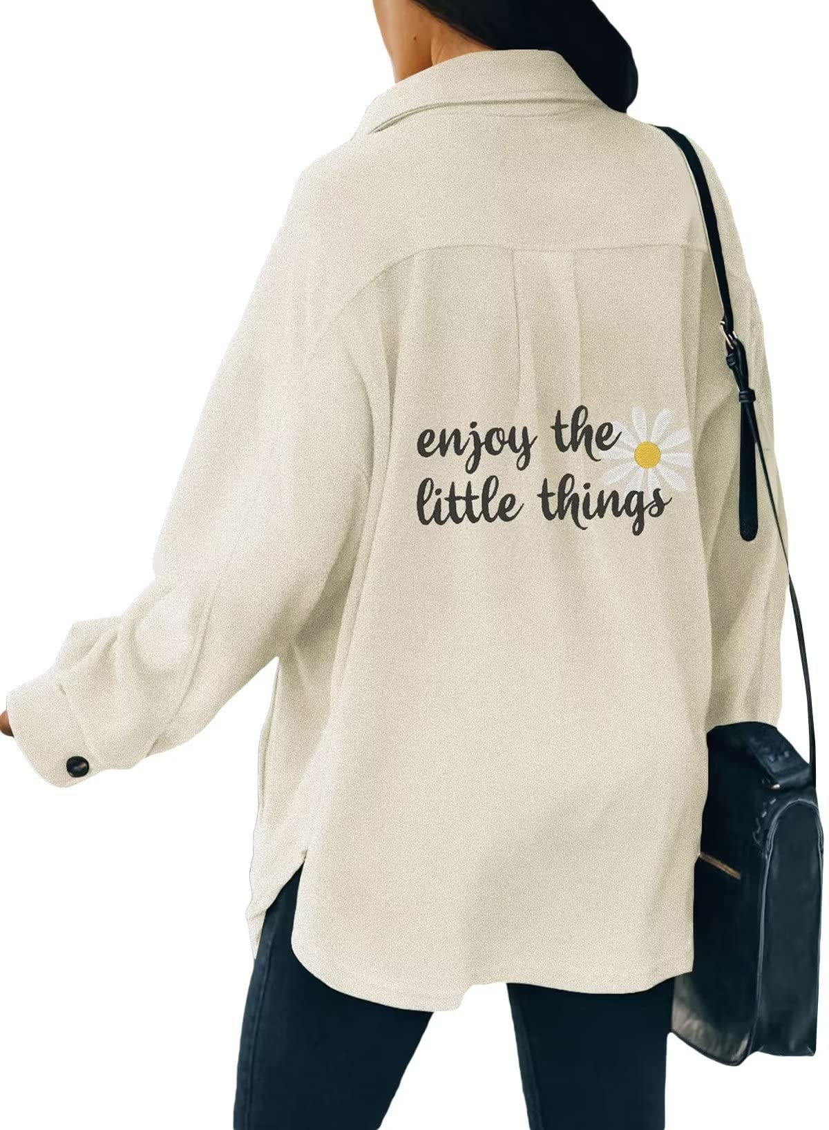 Stylish Women's Casual Long Sleeve Shacket Jacket with Pockets - Perfect for Fall Layering & Everyday Outfits