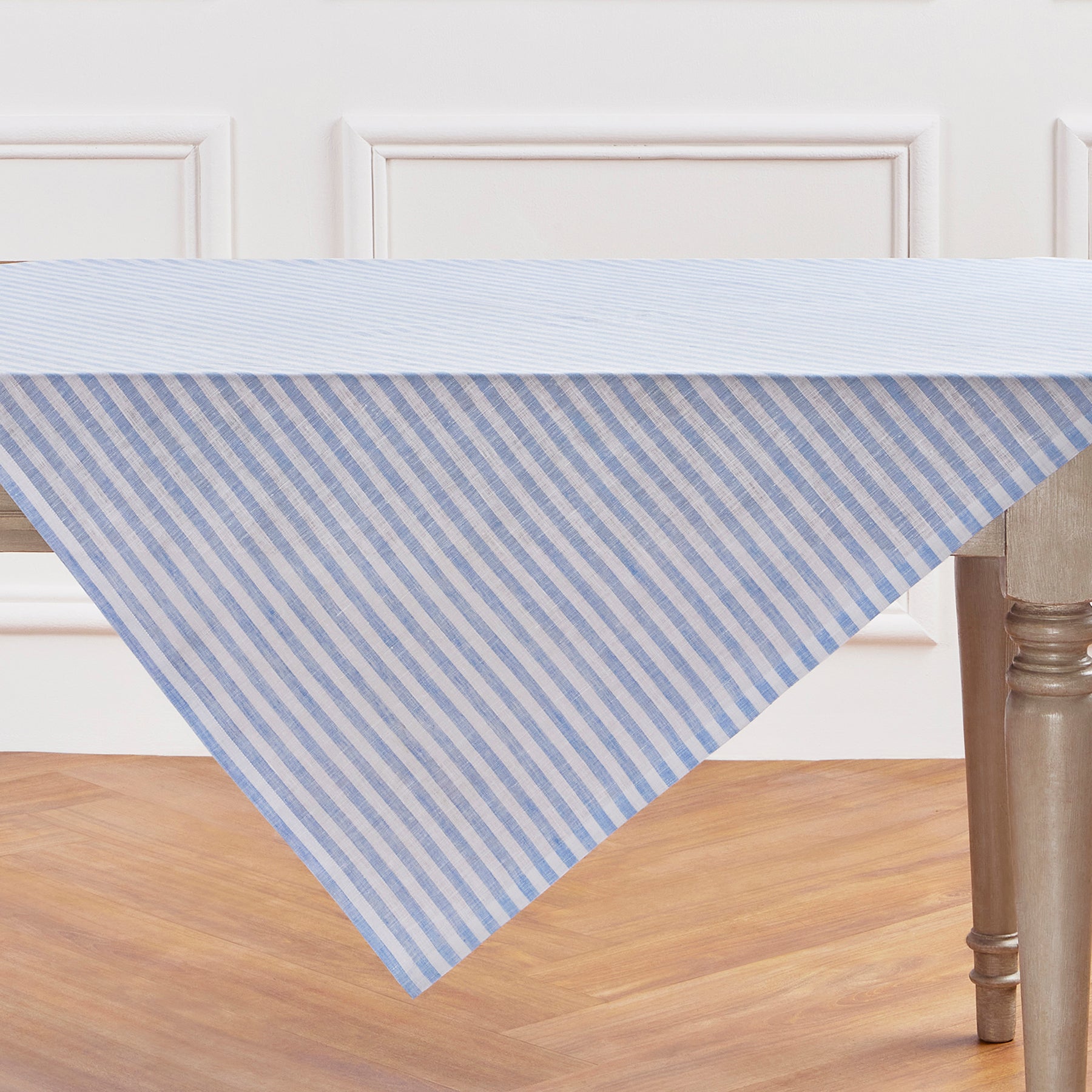 Amalfi Stripe Table Throw - Elegant Cotton Table Runner for Dining Room, Kitchen & Holiday Decor - Perfect for Weddings, Parties & Home Styling