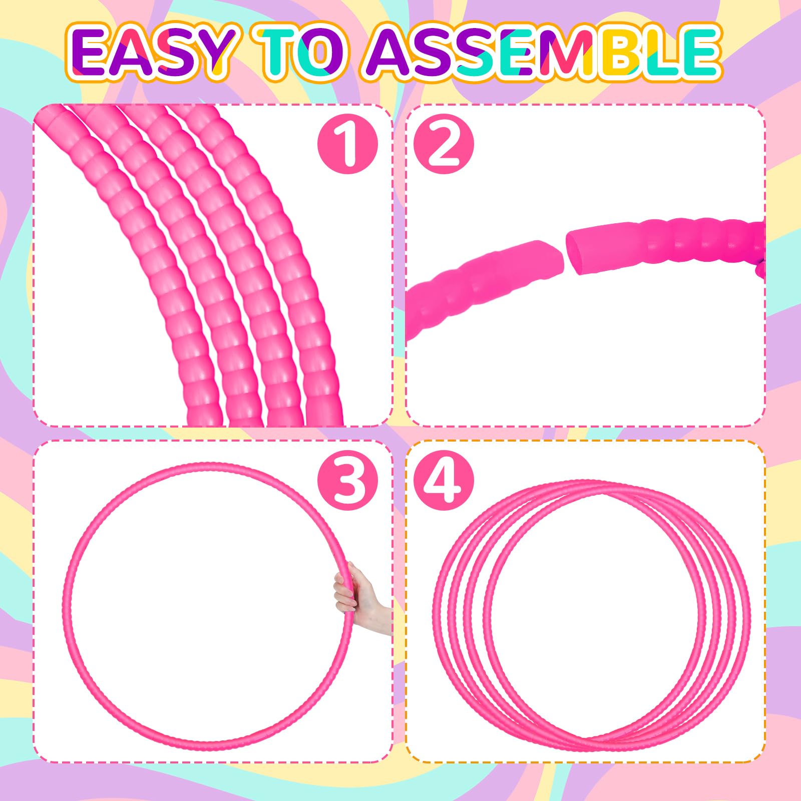 Shappy 6-Pack Detachable Hoops for Gym, Dog Agility & Party Decor