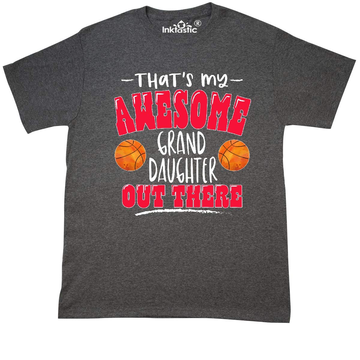 Inktastic 'That's My Awesome Granddaughter' Basketball Lover T-Shirt - Perfect Gift for Grandparents & Sports Fans