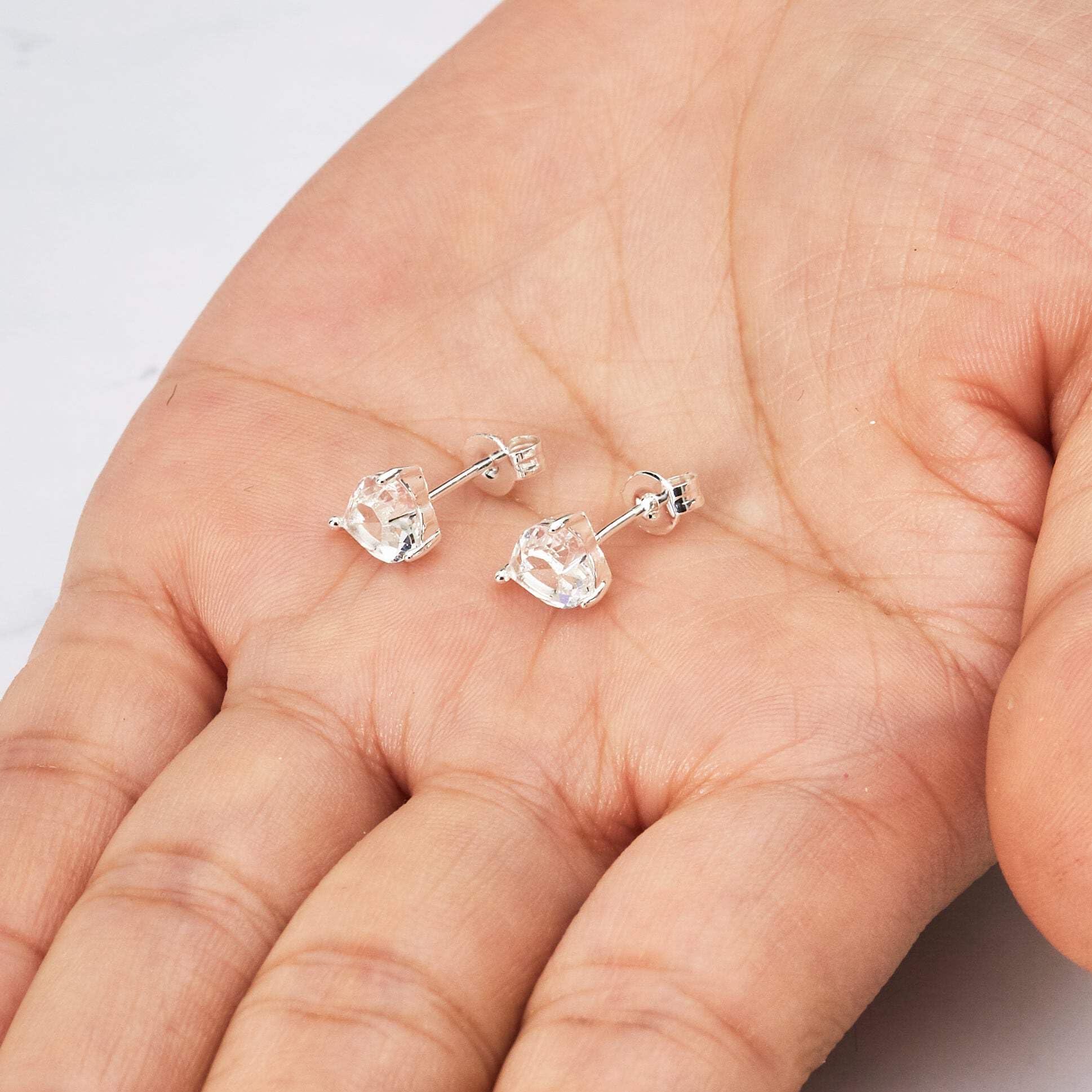 Philip Jones Sister Heart Earrings - Zirconia Crystal Jewelry Gift for Sisters