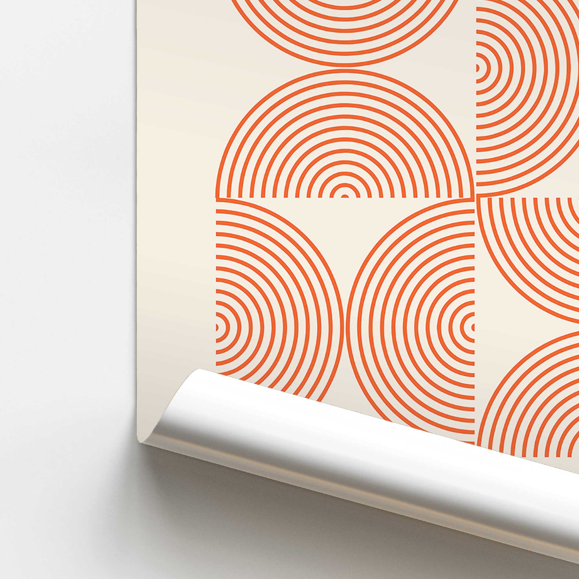 Bauhaus Art Prints - Set of 2 Orange Abstract Composition Wall Decor for Living Room, Bedroom & Office | Modern Geometric Artwork | Home & Office Decor