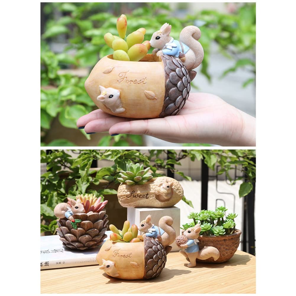 Cute Animal Shaped Succulent Planter Pots - Panda, Fox, Cow, Elephant, Sheep & Zebra Mini Flower Pots for Cactus & Plants | Perfect for Home & Office Decor, Desk Decorations, Gift Ideas & Indoor Gardening