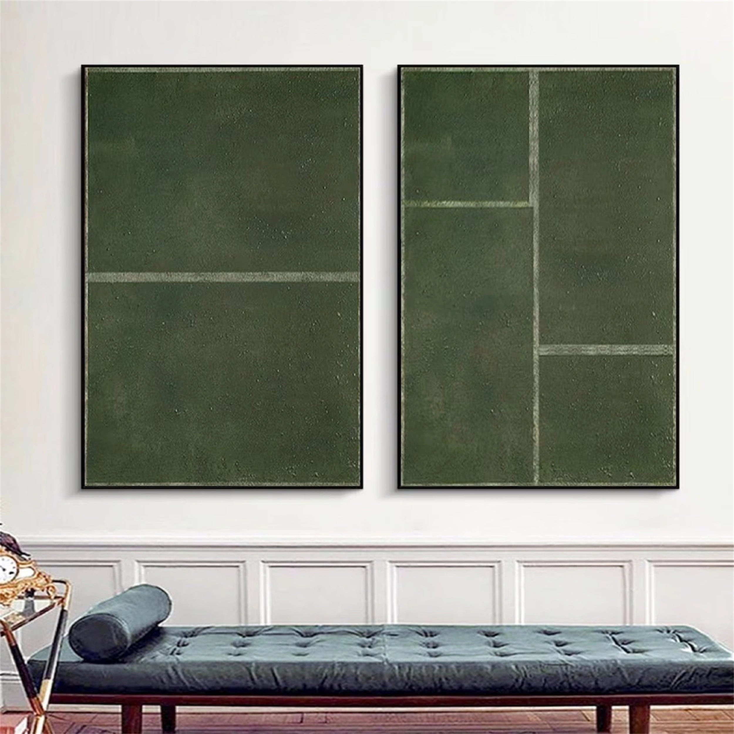 Abstract Tranquility Wall Art Set of 2 - Modern Canvas Paintings for Home & Office Decor - Perfect for Living Room, Bedroom, or Workspace