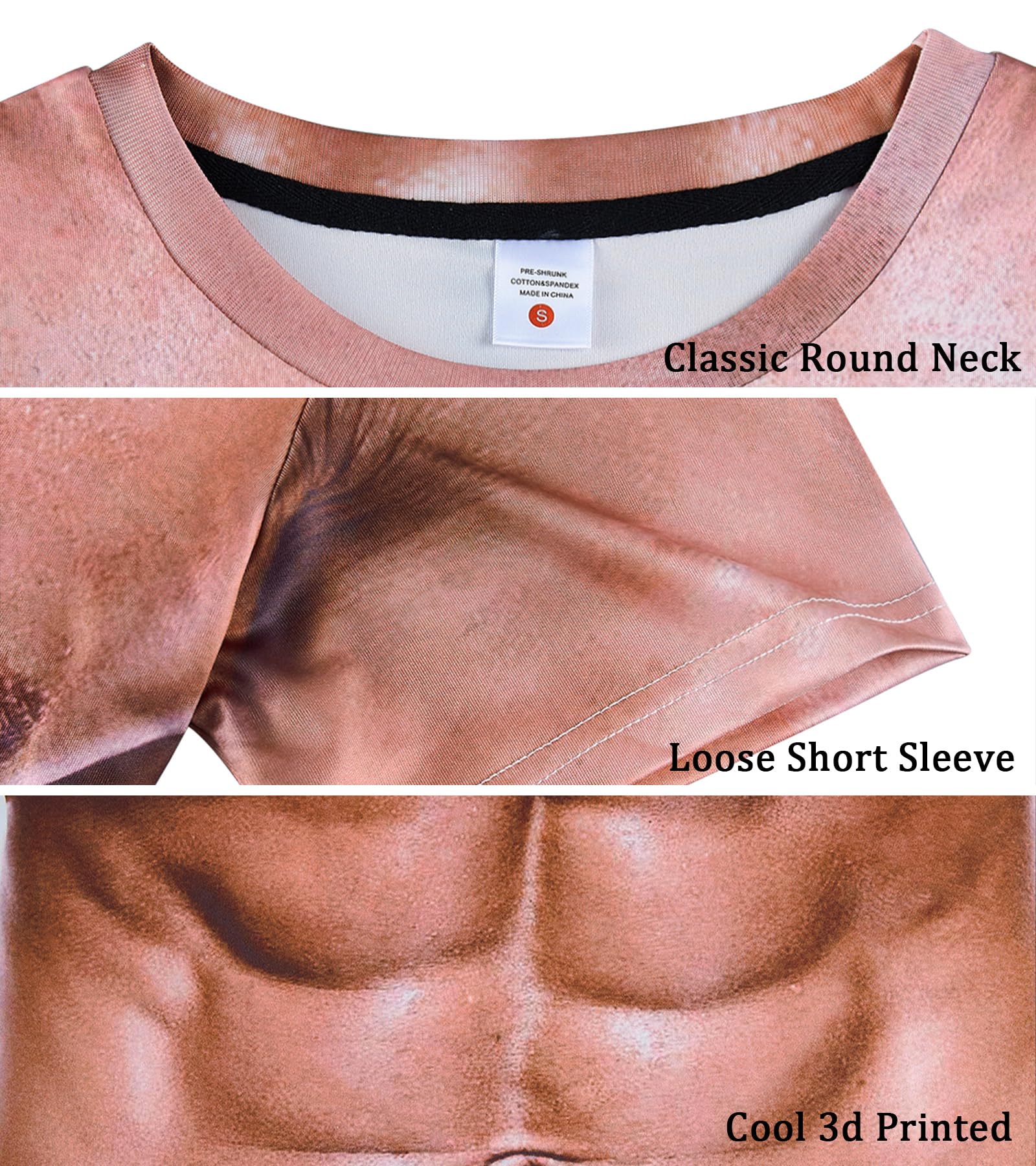 Funny 3D Printed Men's T-Shirts | Cozople Short Sleeve Crewneck Graphic Tee for Casual Wear & Gifts