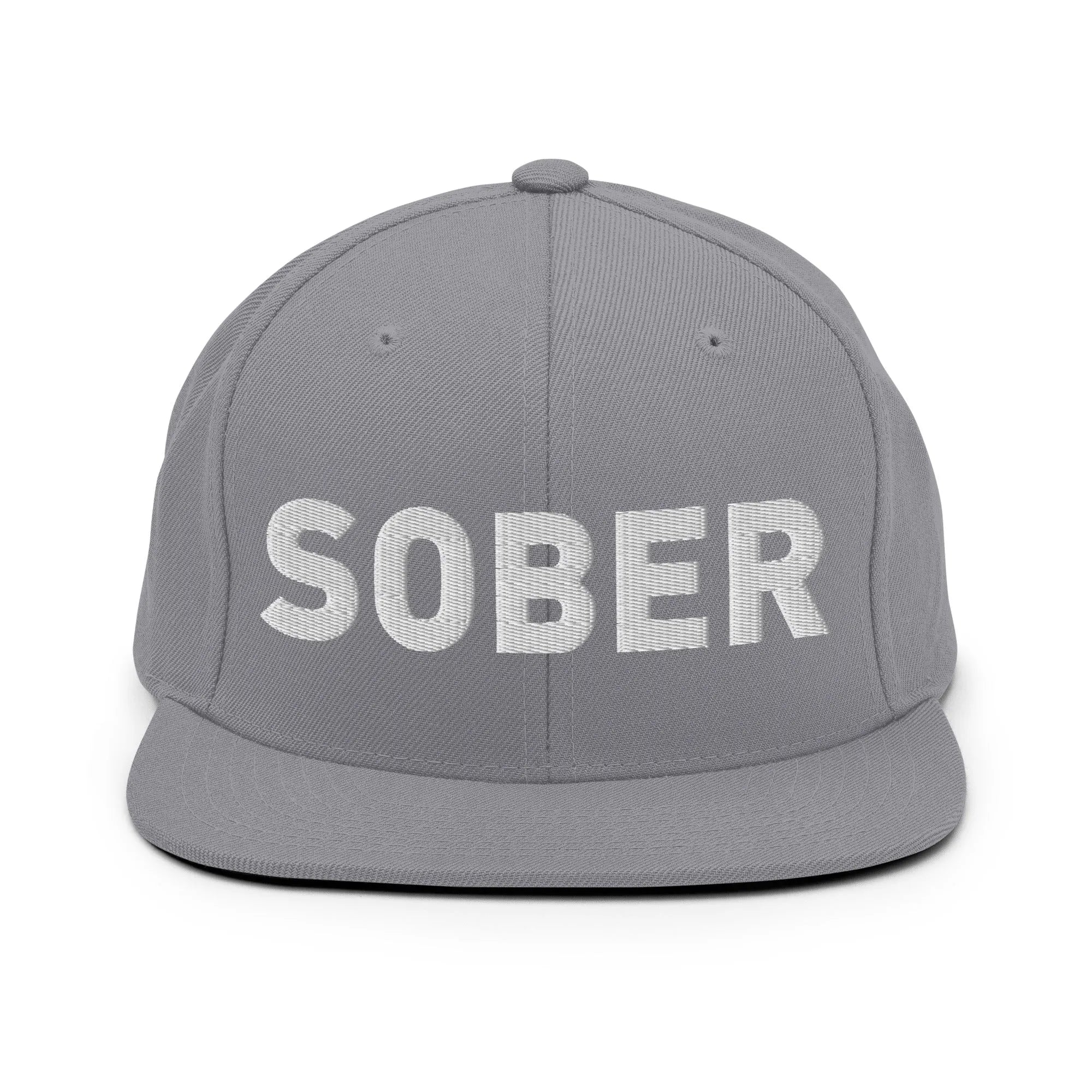 SOBER Embroidered Snapback Hat - Adjustable Dad Hat for Men & Women - Stylish Baseball Cap for Casual Wear, Sports & Outdoor Activities