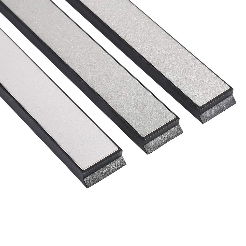 Premium 3-Piece Diamond Sharpening Stone Set (240/600/1000 Grit) - Professional Knife Sharpener for Kitchen Knives, Scissors & Outdoor Tools - Ideal for Home Chefs, Camping & DIY Projects