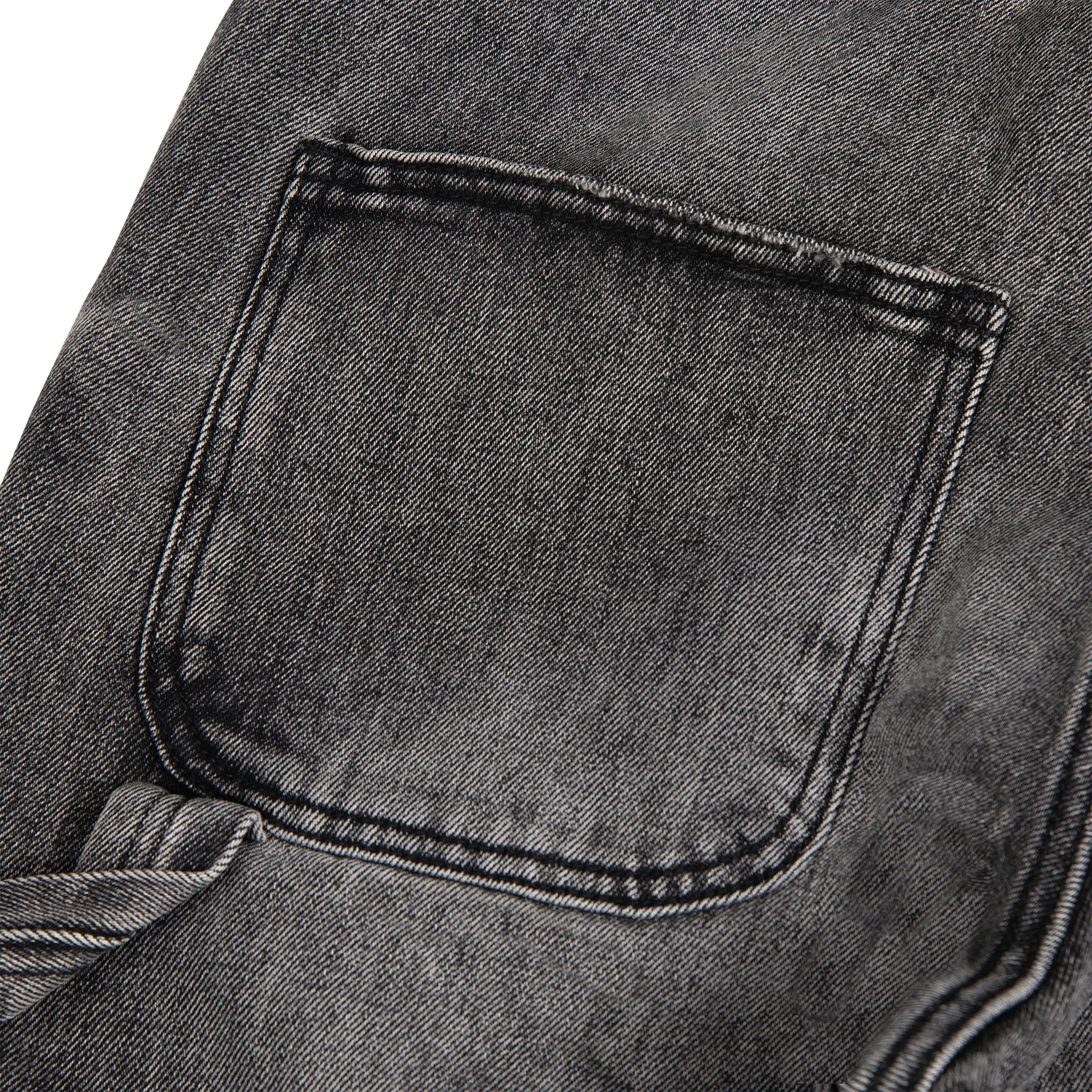 SIARR Men's Carpenter Jeans - Dark Grey Work Pants with Utility Pockets | Durable Denim for Construction, Woodworking & Outdoor Workwear