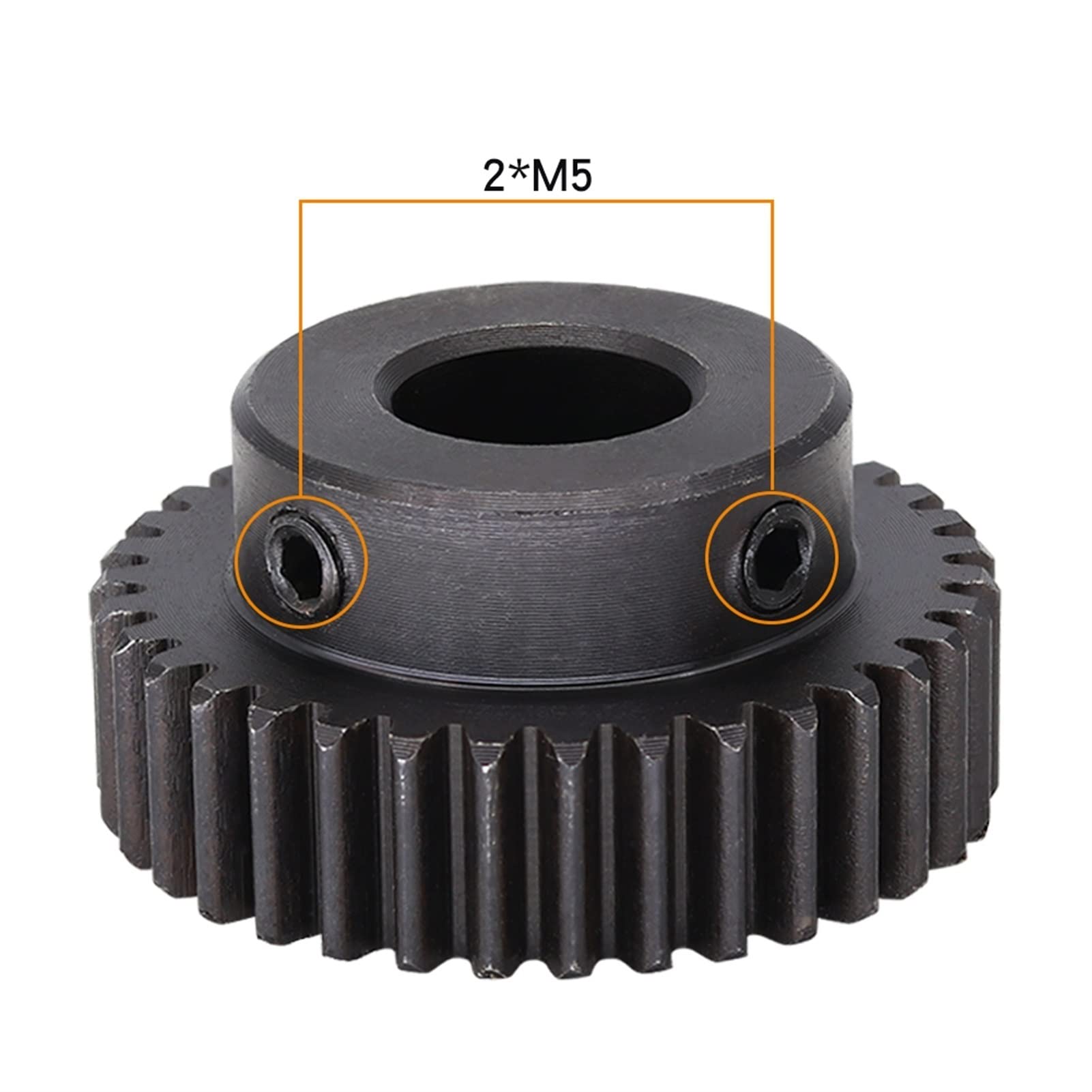 42T 43T 44T 45T 1M Carbon Steel Spur Gear - 6mm 8mm 10mm 12mm 15mm Bore Pinion Gear for RC Cars, Robotics & Industrial Machinery - High Precision Transmission Angle 1 Module Driver Shaft