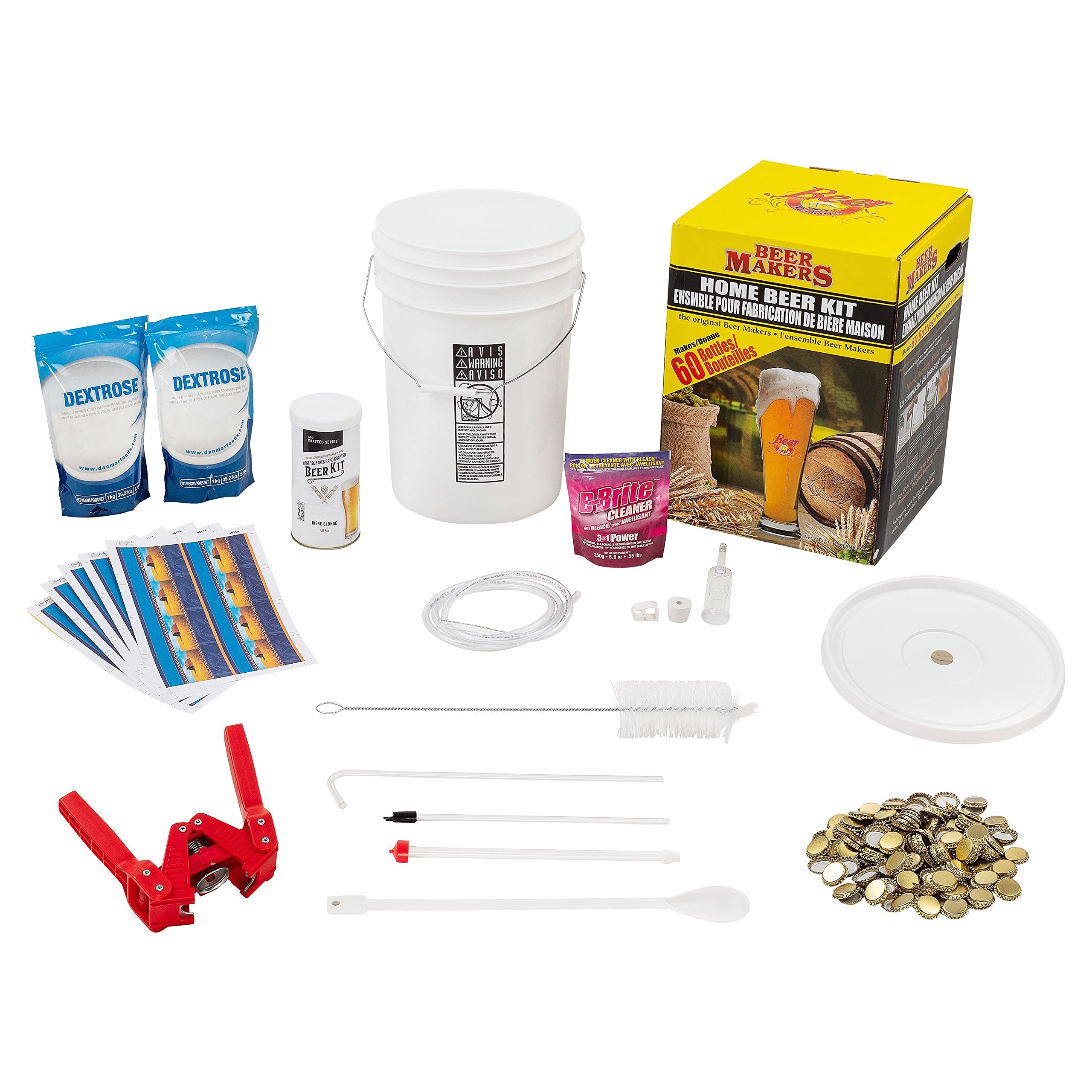 ABC Crafted Series Home Beer Making Kit - Complete Ingredients & Equipment for Brewing Draft Beer | Perfect for Home Brewing, Gifts & DIY Beer Enthusiasts