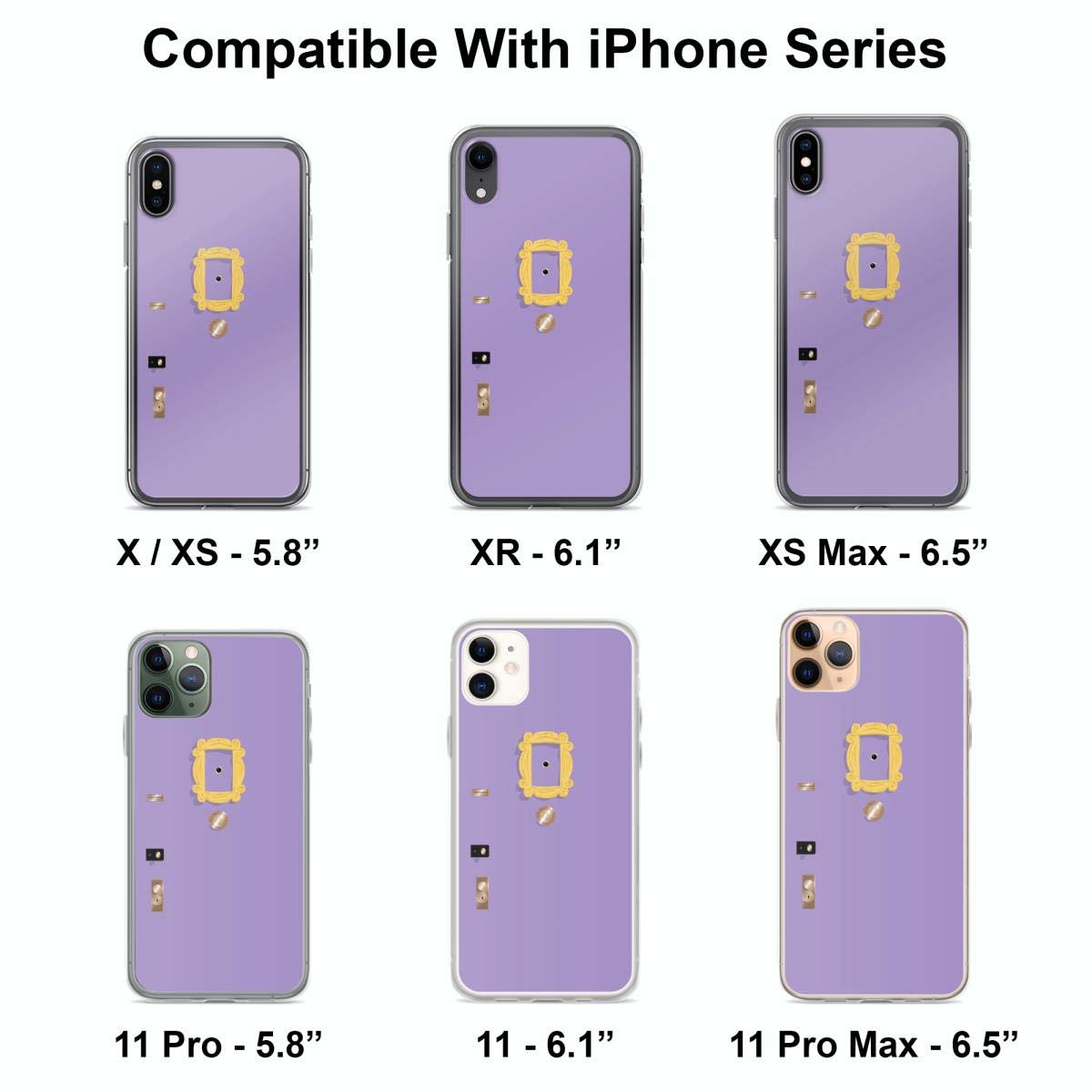 Apartment Door Design Phone Case for iPhone 15 14 13 12 11 Pro Max Mini X Xs Xr 8 7 6 6s Plus - Clear Transparent Protective Cover - Perfect for Home, Office & Daily Use
