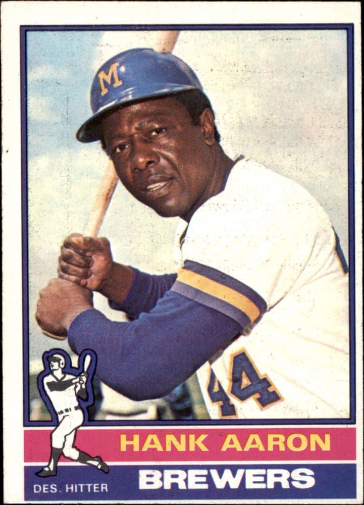 1976 Topps #550 Hank Aaron Milwaukee Brewers Baseball Card - VG Condition - Vintage Sports Collectible for Fans & Memorabilia Enthusiasts - Perfect for Display, Trading, and Investment