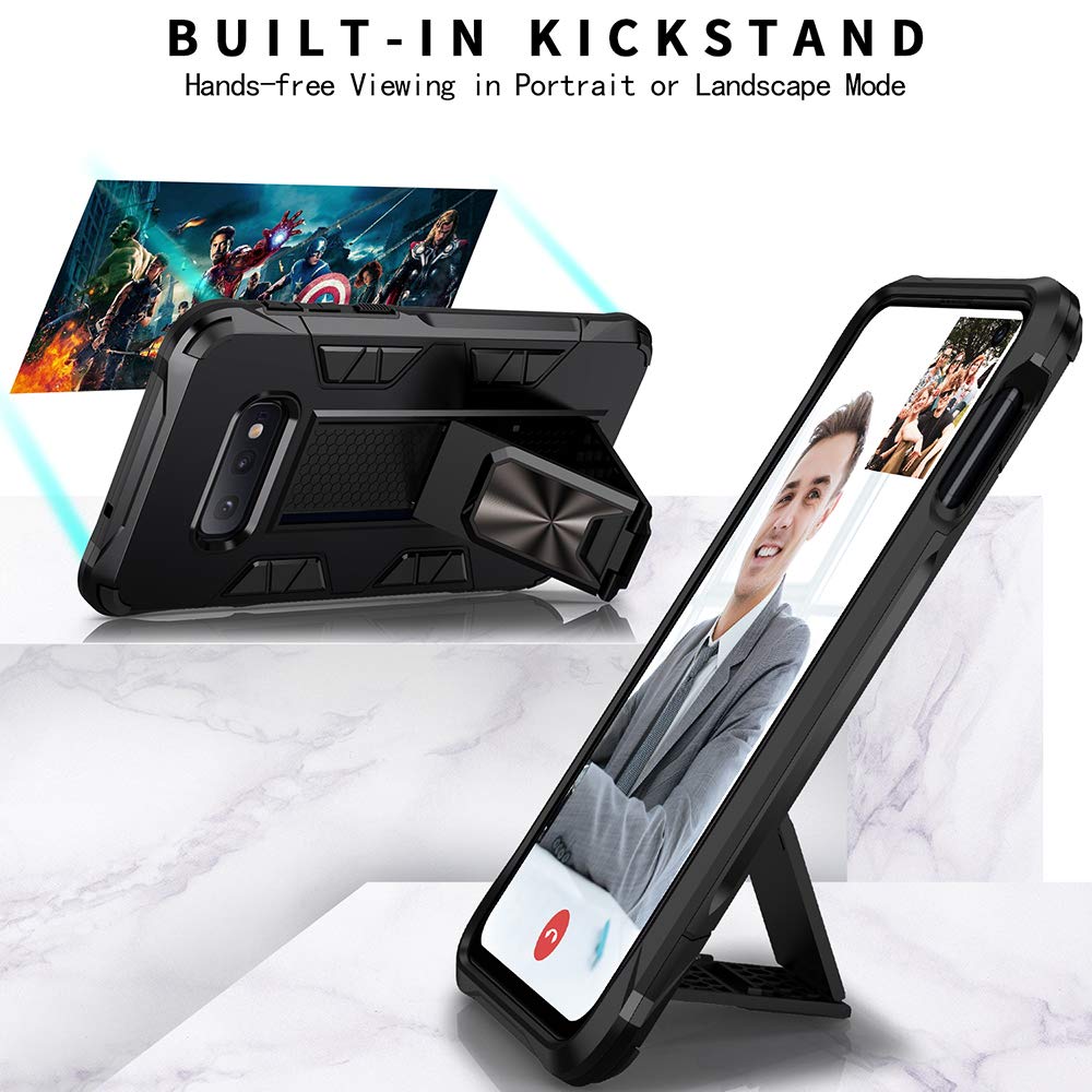 **Samsung Galaxy Note 8 Case - Military Grade Shockproof Cover with Built-in Kickstand, Heavy Duty Armor Protection - Perfect for Outdoor, Travel & Daily Use (Red)**