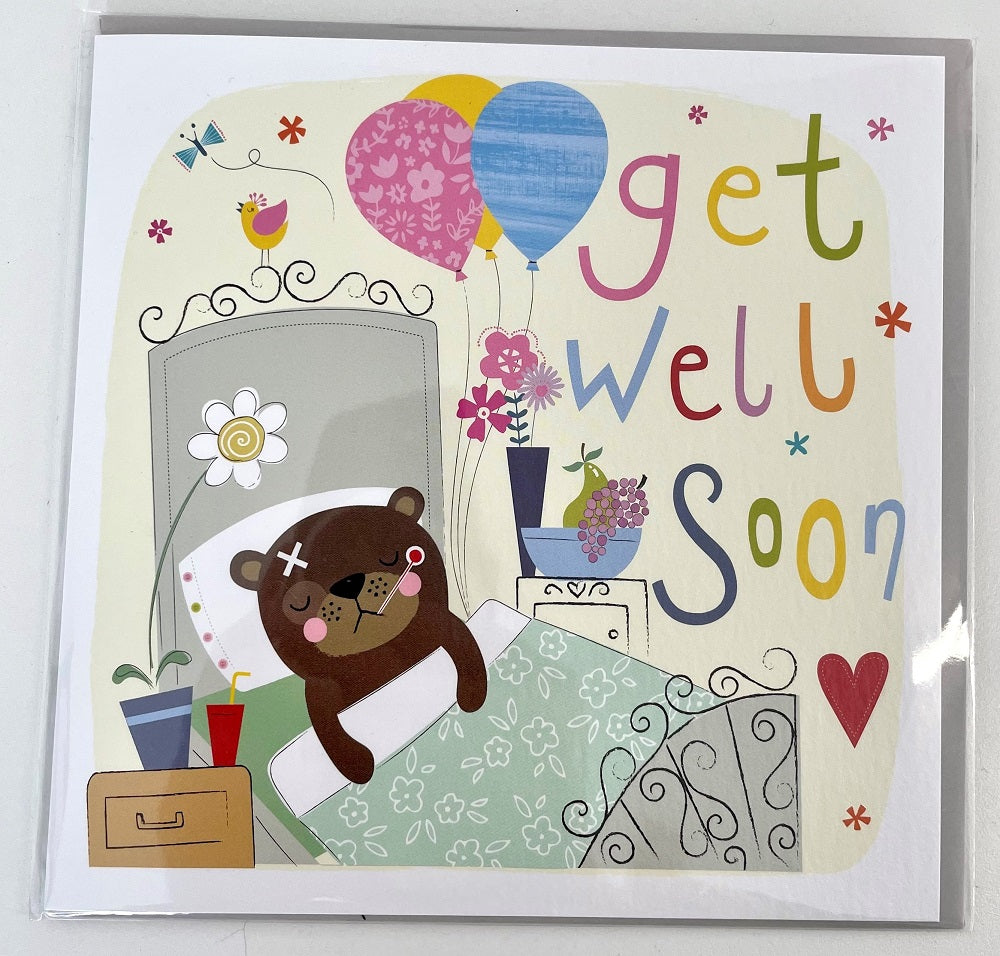 Whistlefish Get Well Soon Greeting Card - Heartfelt Wishes for Recovery - Perfect for Hospital, Home, or Office