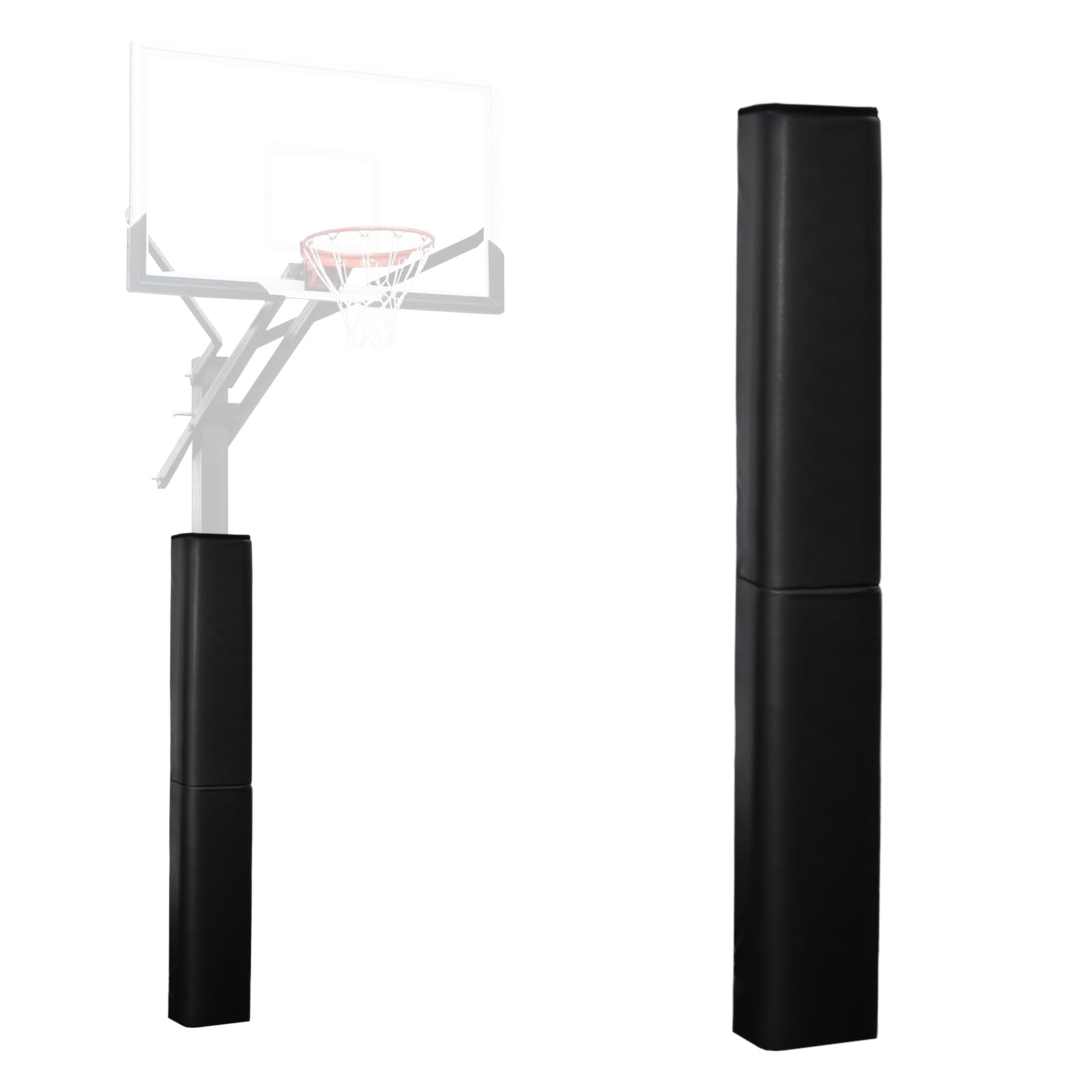 Premium Basketball Pole Padding - 2''/4'' Thick Weatherproof & Durable Hoop Pad for 4''-6'' Poles (6 Feet Tall) - Perfect for Outdoor Courts, Driveways & Gym Protection