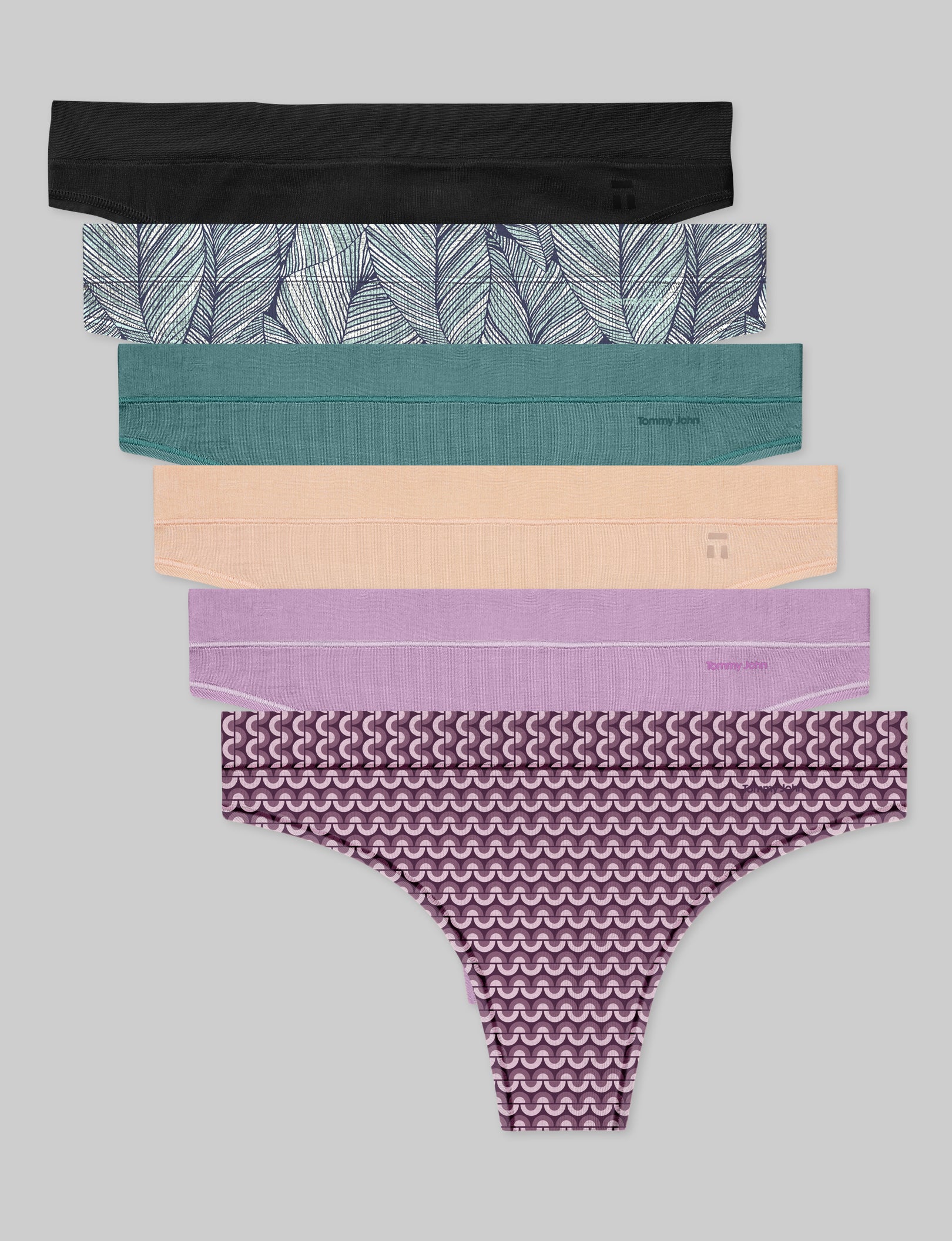 Best Women's Second Skin Thong Underwear (6 Pack) - Seamless Comfort for Everyday Wear, Workout & Sleep