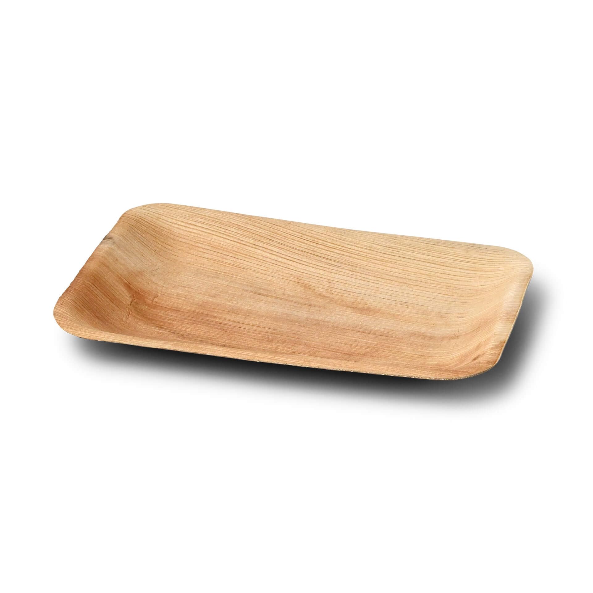 BIOZOYG 200 Pack 10x6 Inch Eco-Friendly Palm Leaf Plates - Biodegradable Rectangular Disposable Tableware for Weddings, Parties & Events | Sustainable Compostable Dinnerware for Outdoor Picnics, BBQs & Catering