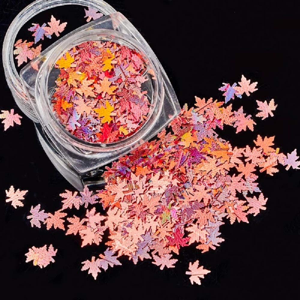 3D Christmas Nail Sequins Snowflakes & Gold Glitter - Nail Art Decor for Holiday Parties