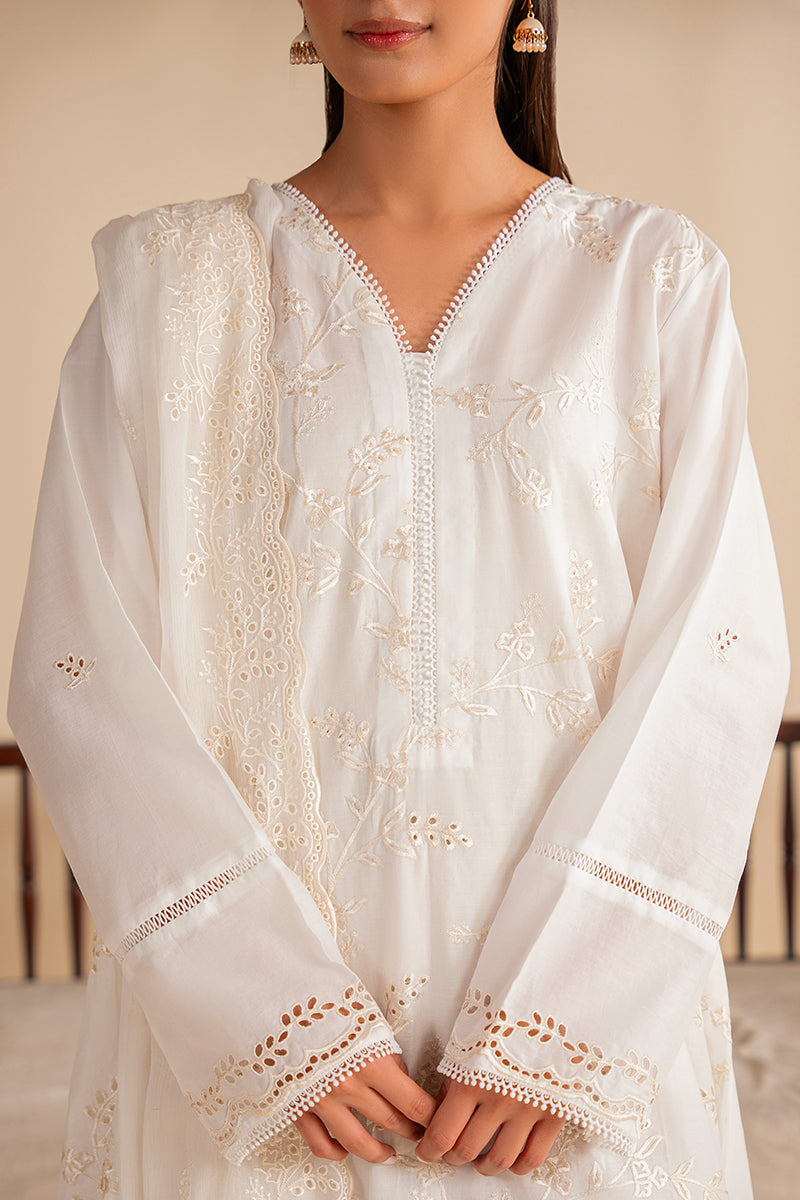 MOON LIGHT CHIKANKARI Embroidered Cotton Shirt & Dupatta Set | Traditional Indian Ethnic Wear for Women | Perfect for Weddings, Festivals & Special Occasions