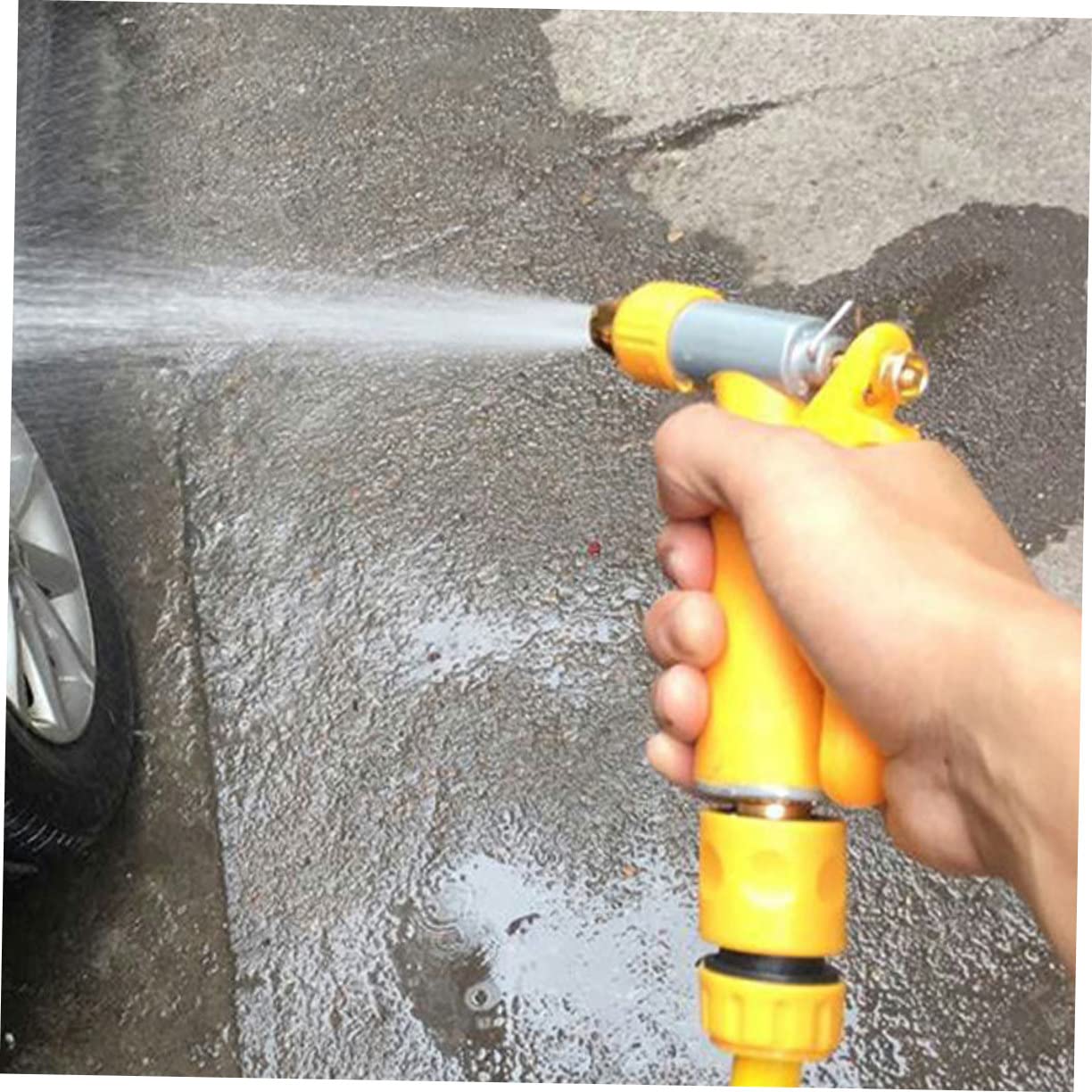 GANAZONO 5-Piece High Pressure Watering Spray Nozzle Set - Pure Copper Car Wash Hose Nozzle for Garden, Lawn & Vehicle Cleaning - Durable Outdoor Watering Tools for Home & Professional Use