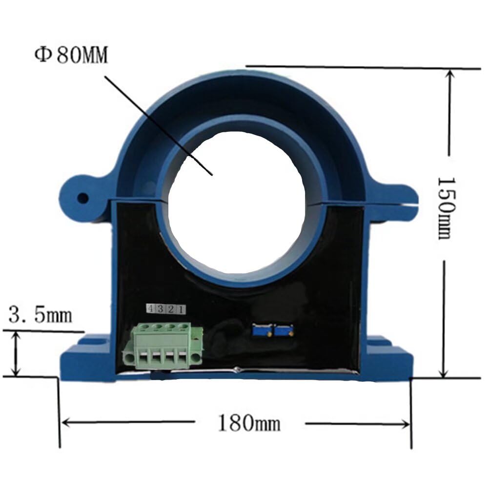 High Accuracy DC Current Transducer Sensor 0-600A Split Core with 4-20mA Output | Ideal for Solar Panel Monitoring, EV Charging Stations & Industrial Power Systems