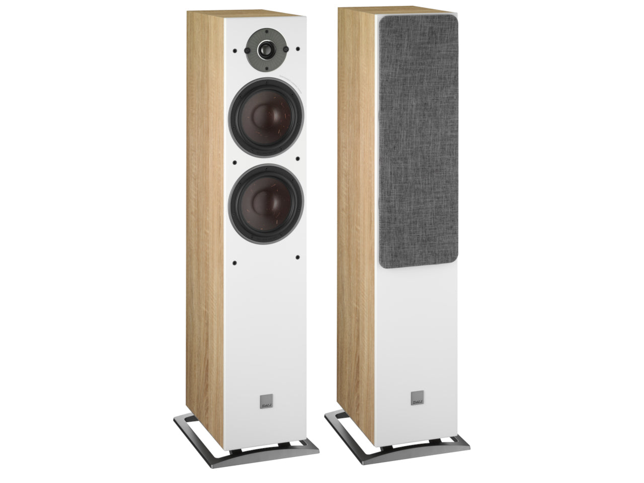 DALI Oberon 7 Floorstanding Speakers (Pair) - Light Oak Finish - Scratch & Dent - Premium Hi-Fi Audio for Home Theater & Music Listening