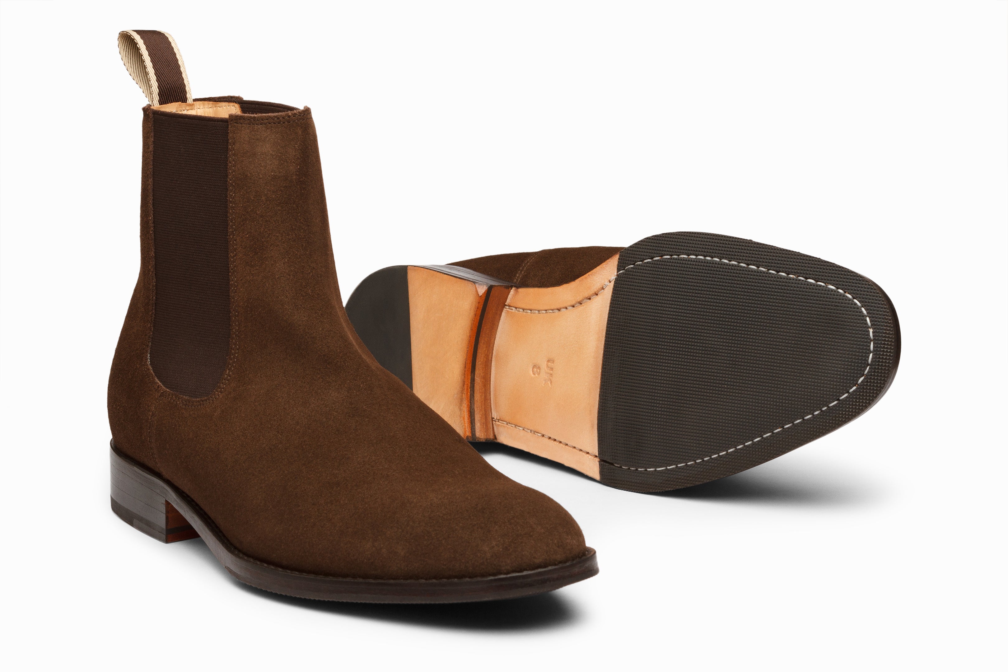 Men's Chelsea Boots Dark Brown Suede - Comfortable Ankle Boots for Casual & Dress Wear | Water-Resistant Suede Leather Shoes for Fall & Winter Fashion