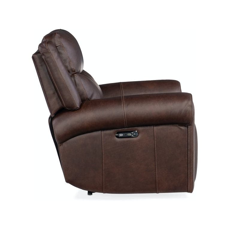 Apollo Zero Gravity Recliner with Power Headrest - Brown Leather Massage Chair for Living Room, Perfect for Relaxation & Pain Relief at Home