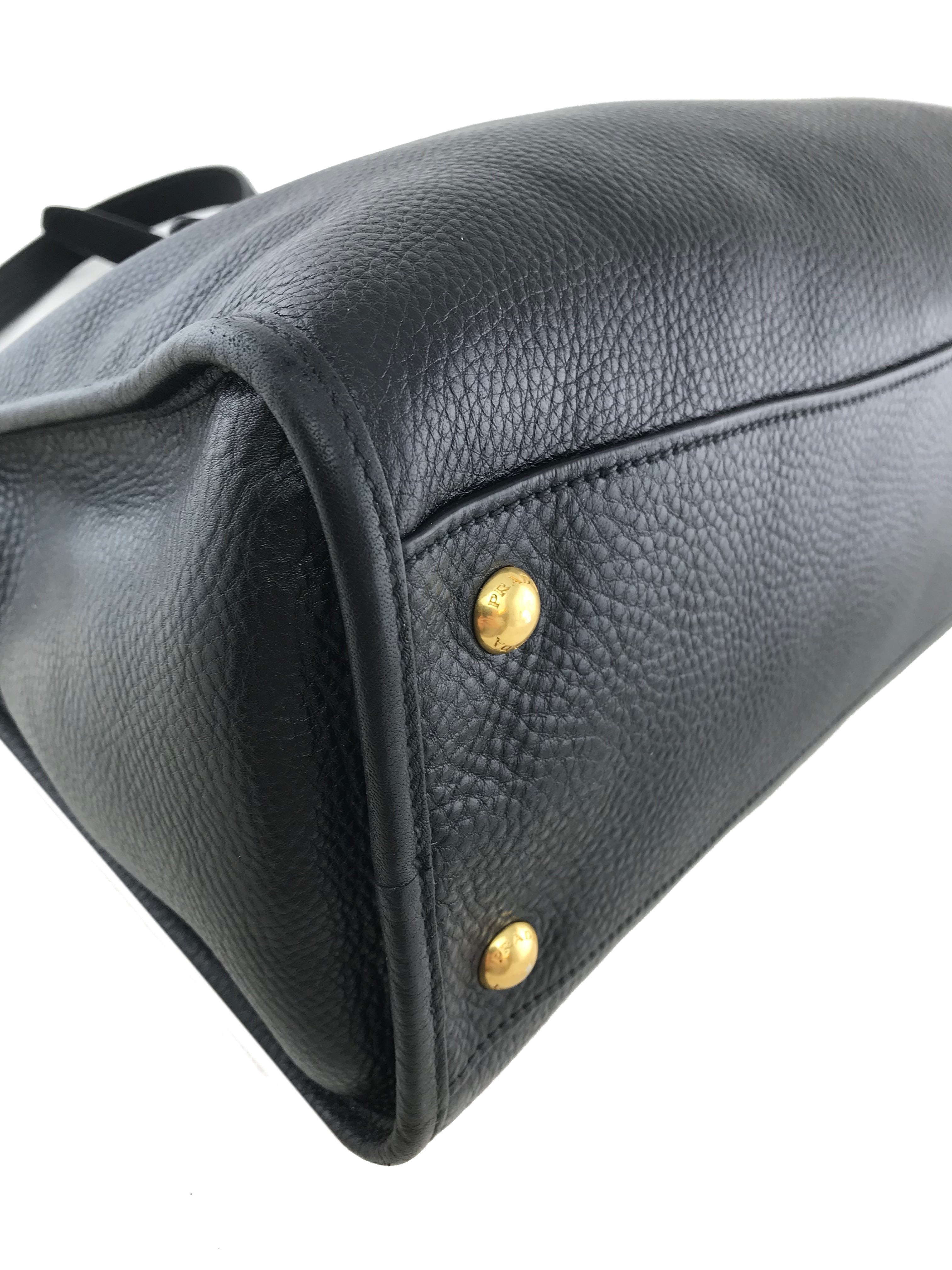 Prada Vitello Daino Medium Convertible Satchel Handbag for Women | Luxury Leather Shoulder Bag & Crossbody Purse | Perfect for Work, Travel & Everyday Use