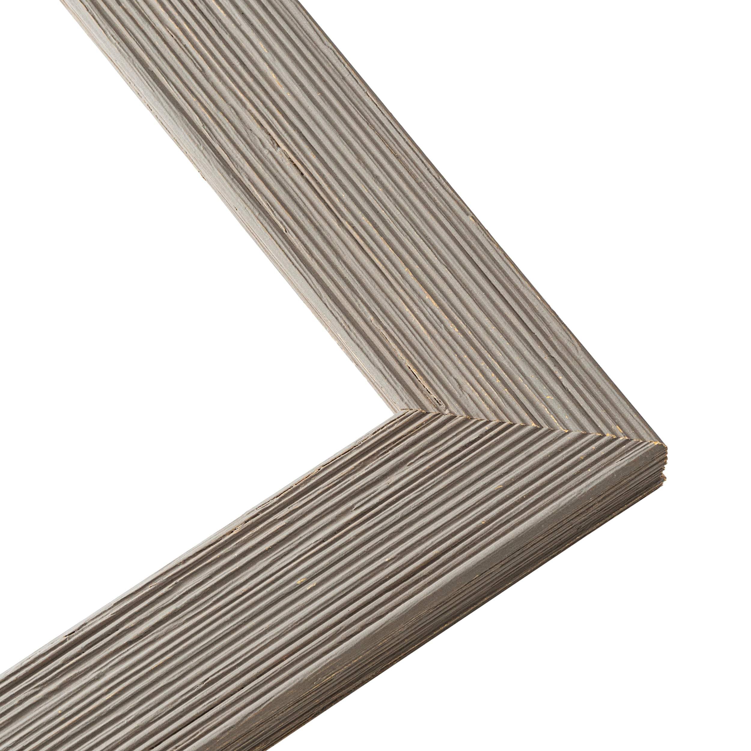 13x39 Inch Grey Real Wood Picture Frame - 1.5