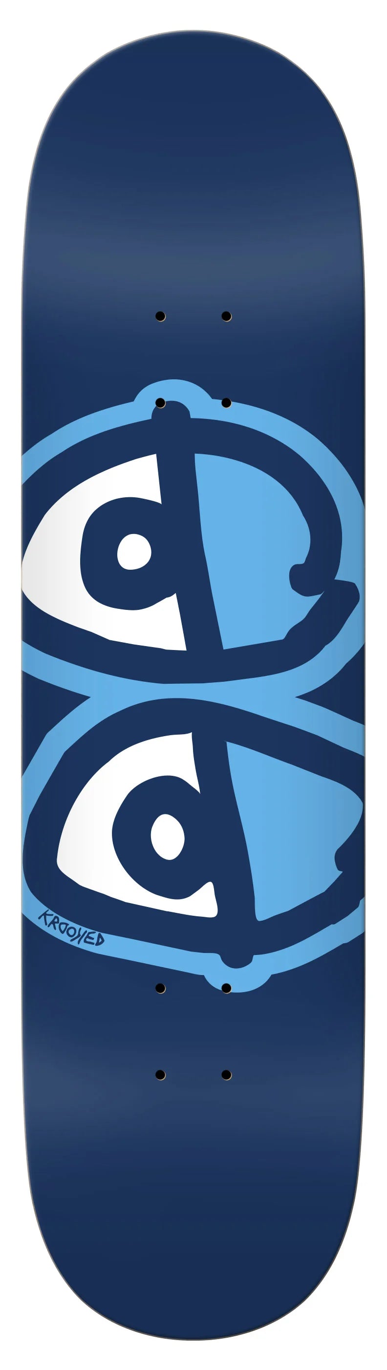 Krooked Team Eyes Skateboard Deck - Easy Rider Shape for Street & Park Riding | Durable & Lightweight for Skaters of All Levels