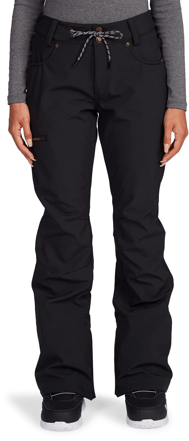 DC Viva Softshell Women's Snowboard Pants - Waterproof, Windproof & Breathable - Black Size XL - Perfect for Skiing, Snowboarding & Winter Outdoor Activities