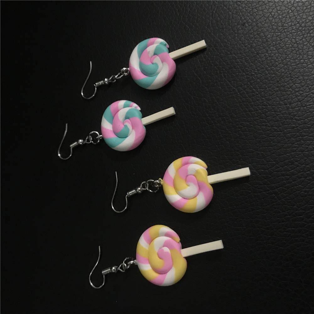 Handmade Simulation Croissant French Bread Toast Dangle Drop Earrings - Cute Unique Baguette Apple Coffee Cap Earrings Set for Women & Girls - Perfect for Foodie Fashion, Cosplay, and Gift Giving