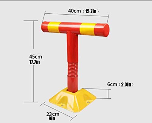 Manual Parking Lock - Heavy Duty T-Shaped Parking Barrier with 4 Keys & Reflective Marker | Secure Lockable Bollard for Driveways, Garages & Commercial Parking Lots