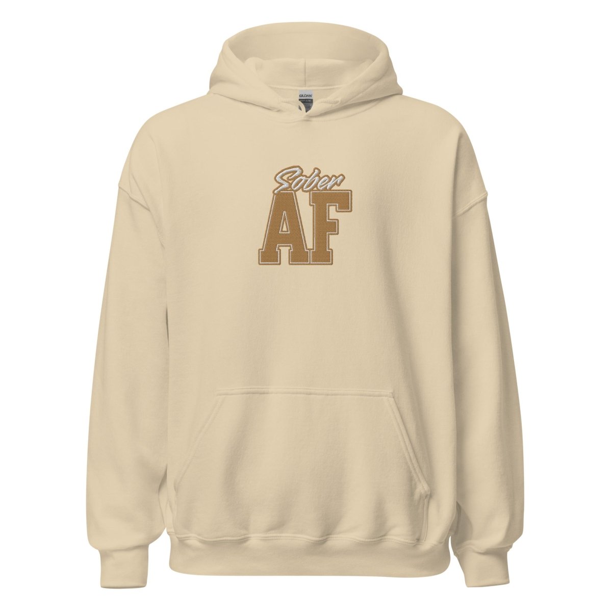 Sober AF Premium Embroidered Unisex Hoodie - Soft Cotton Pullover Sweatshirt for Men & Women | Perfect for Casual Wear, Street Style & Everyday Comfort