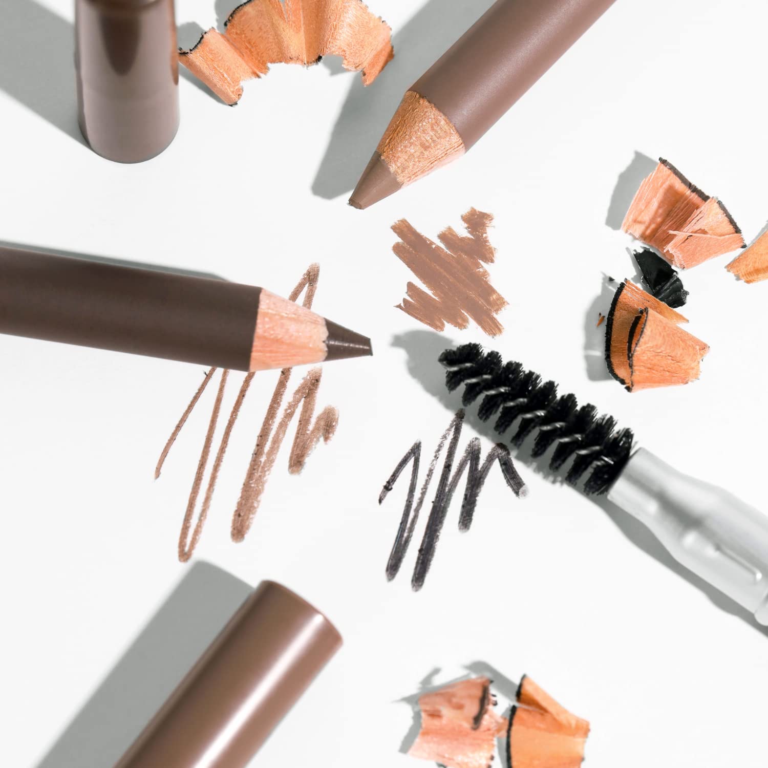 2 in 1 Natural Look Eyebrow Pencil & Brush - Waterproof Wooden Eyebrow Pencil with Spoolie for Matte Finish | Perfect for Daily Makeup, Professional Salon Use & Travel | Black Shade for Natural Brows