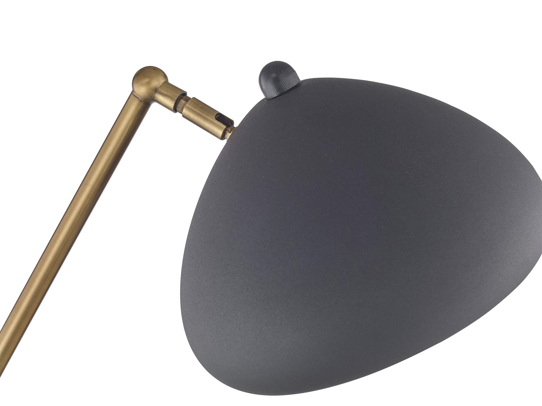 Halvard Modern Gray Metal Floor Lamp - Adjustable Reading Light for Living Room & Bedroom - Durable Commercial Grade Lighting - Perfect for Cozy Reading Nooks & Home Office Spaces