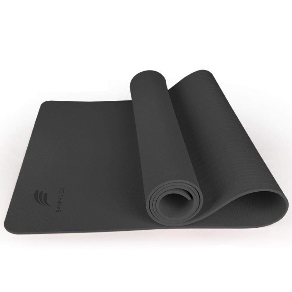 WHYSFX Premium TPE Non-Slip Yoga Mat - 6mm Thick Exercise Mat for Pilates, Fitness & Home Workouts - Gray (Ideal for Yoga Studios, Gymnastics & Floor Exercises)